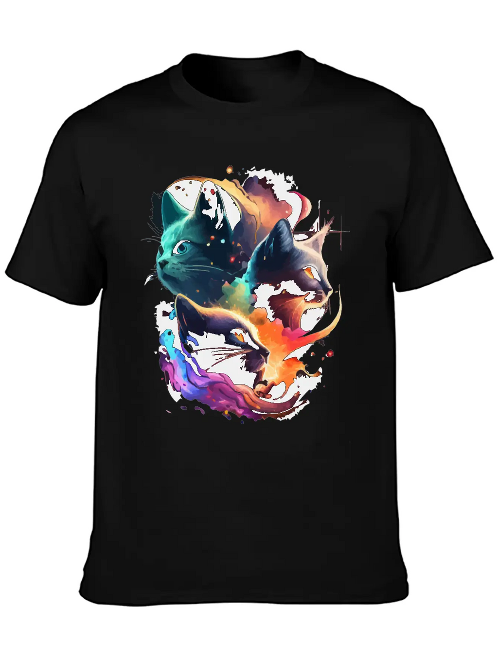 Galaxy Cat Unisex Casual T-Shirt – Clean Design For Daily Comfort