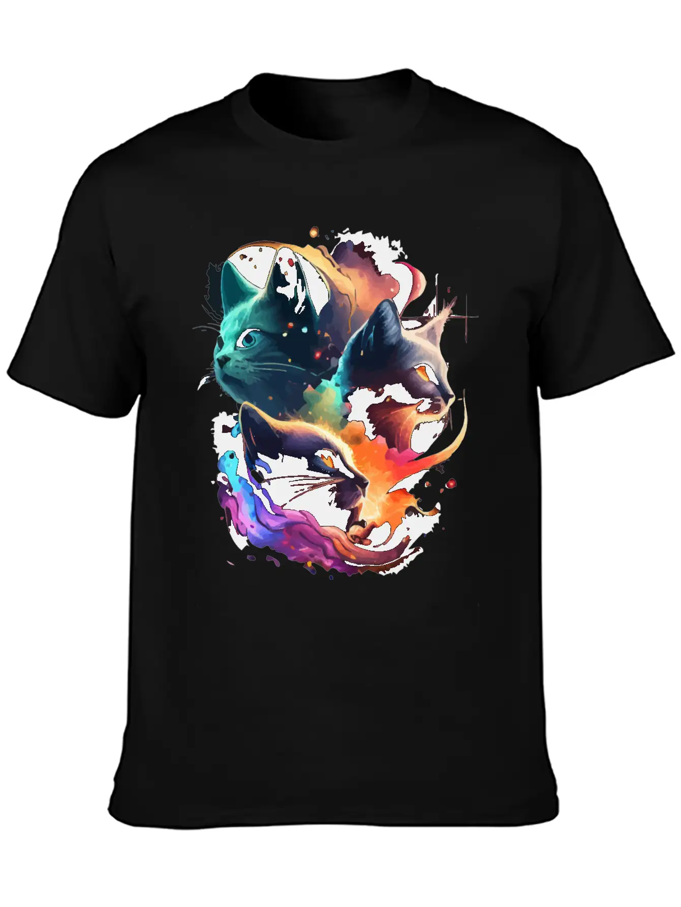 Galaxy Cat Unisex Casual T-Shirt – Clean Design For Daily Comfort