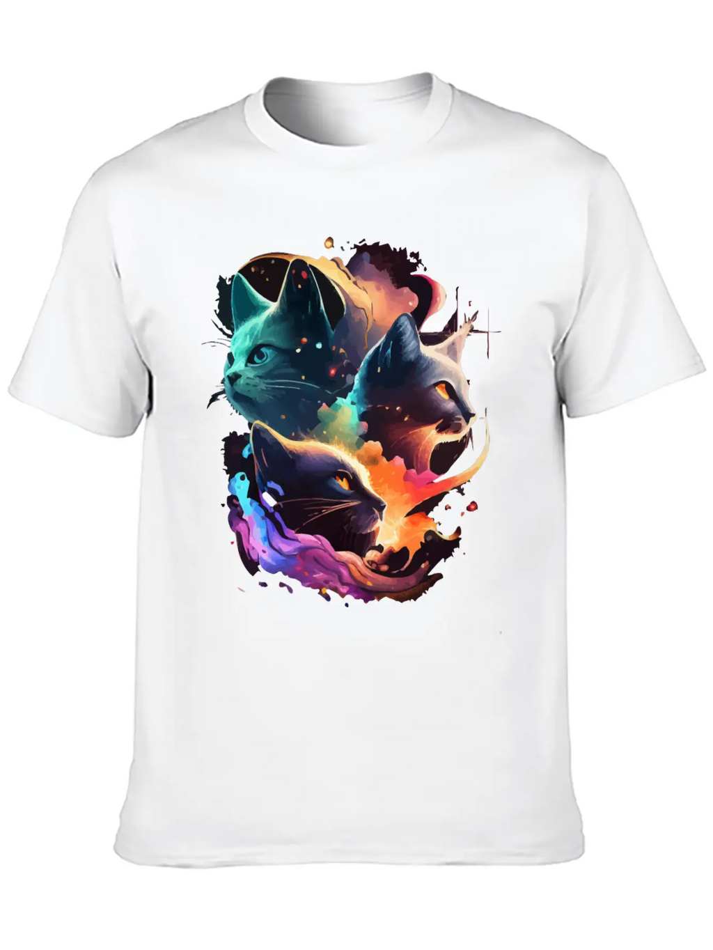 Galaxy Cat Unisex Casual T-Shirt – Clean Design For Daily Comfort