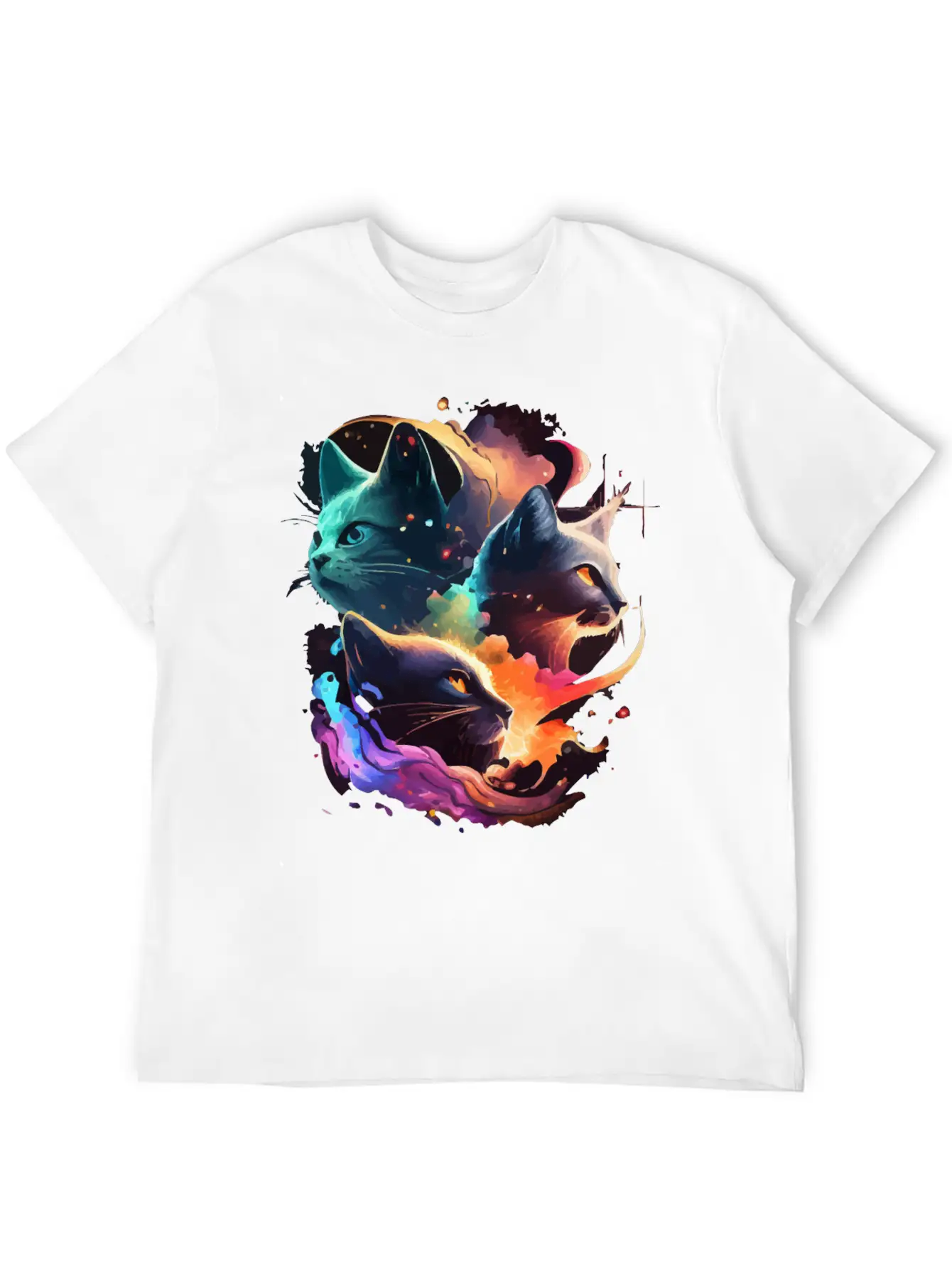 Galaxy Cat Unisex Casual T-Shirt – Clean Design For Daily Comfort