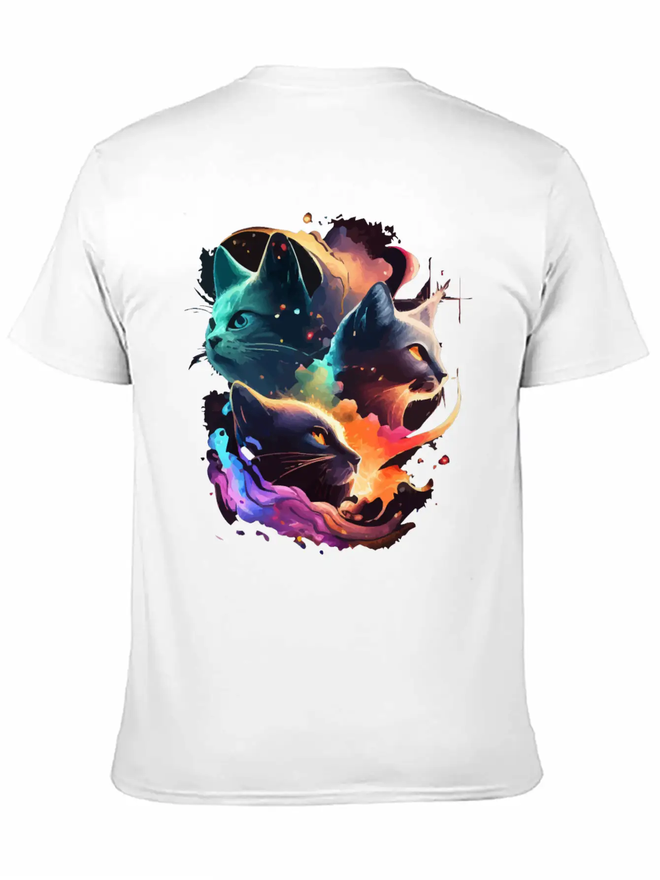 Galaxy Cat Unisex Casual T-Shirt – Clean Design For Daily Comfort
