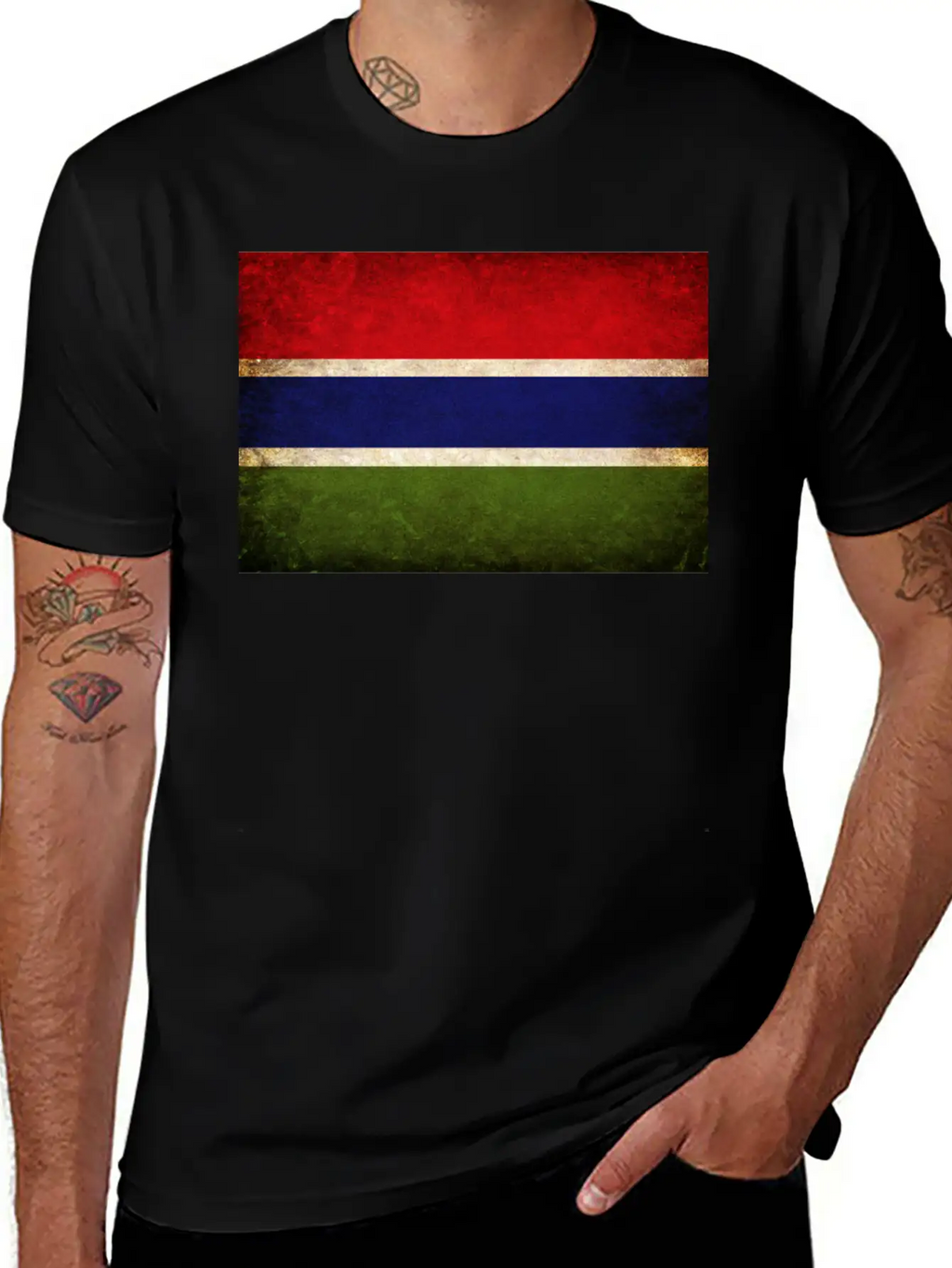 Gambia Flag Unisex Casual T-Shirt – Clean Design For Daily Comfort