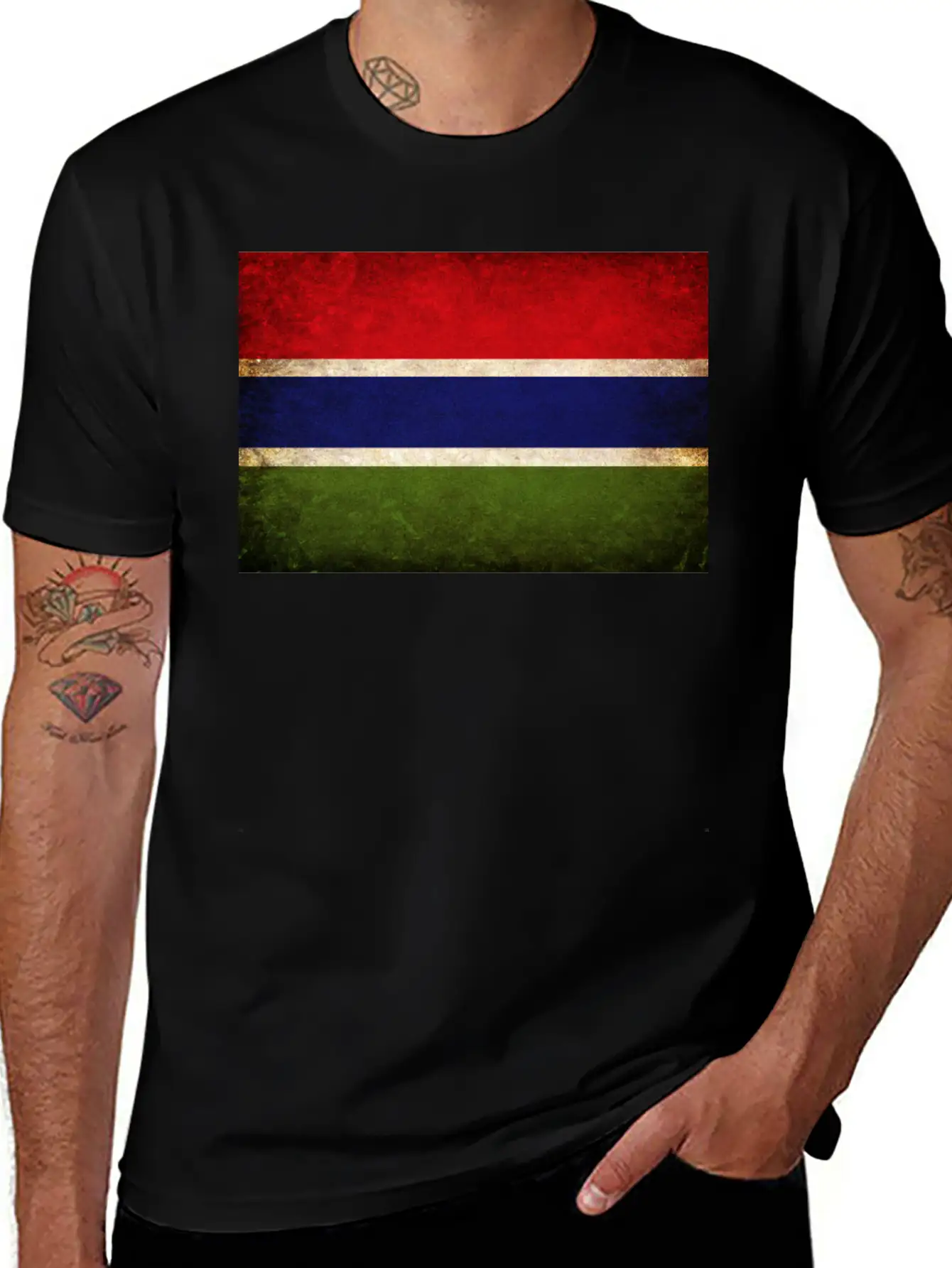 Gambia Flag Unisex Casual T-Shirt – Clean Design For Daily Comfort