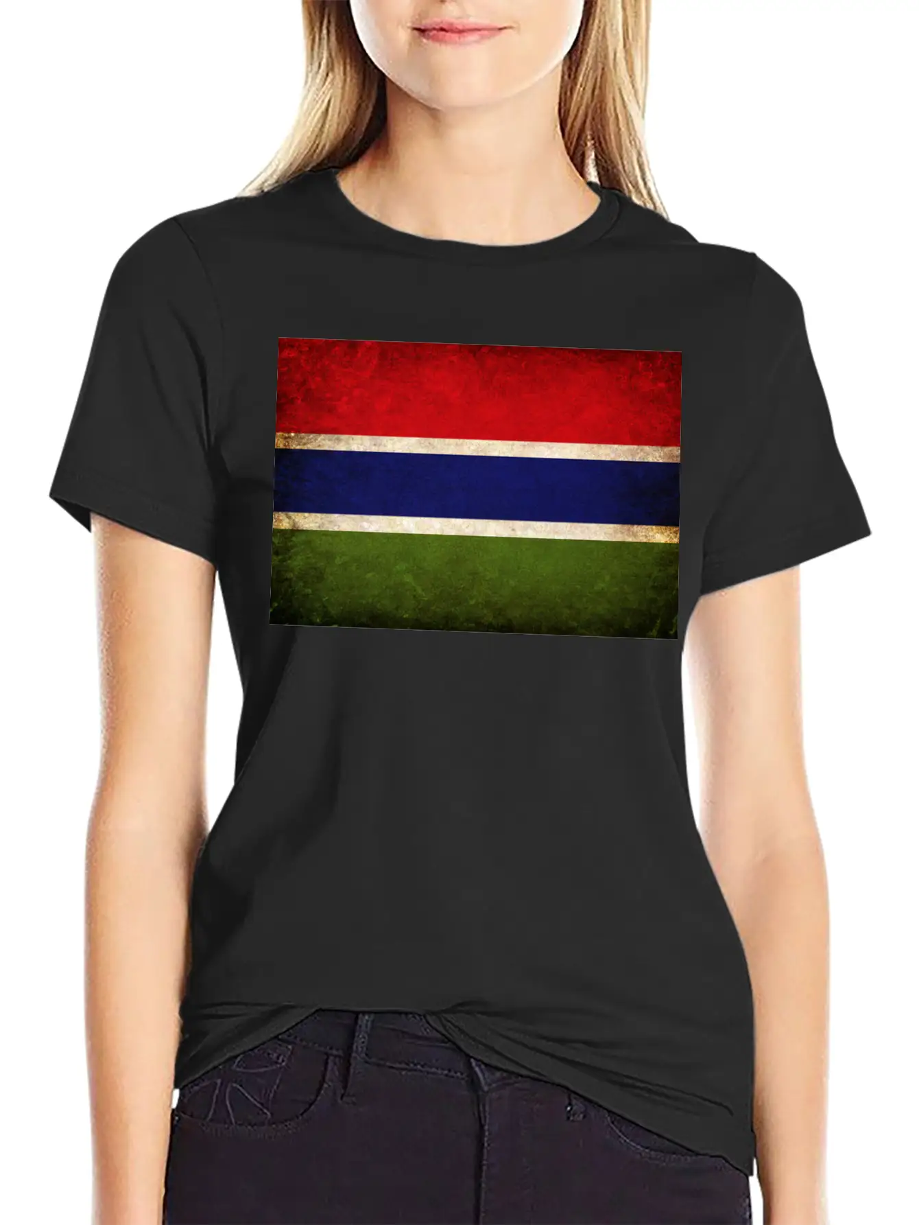 Gambia Flag Unisex Casual T-Shirt – Clean Design For Daily Comfort