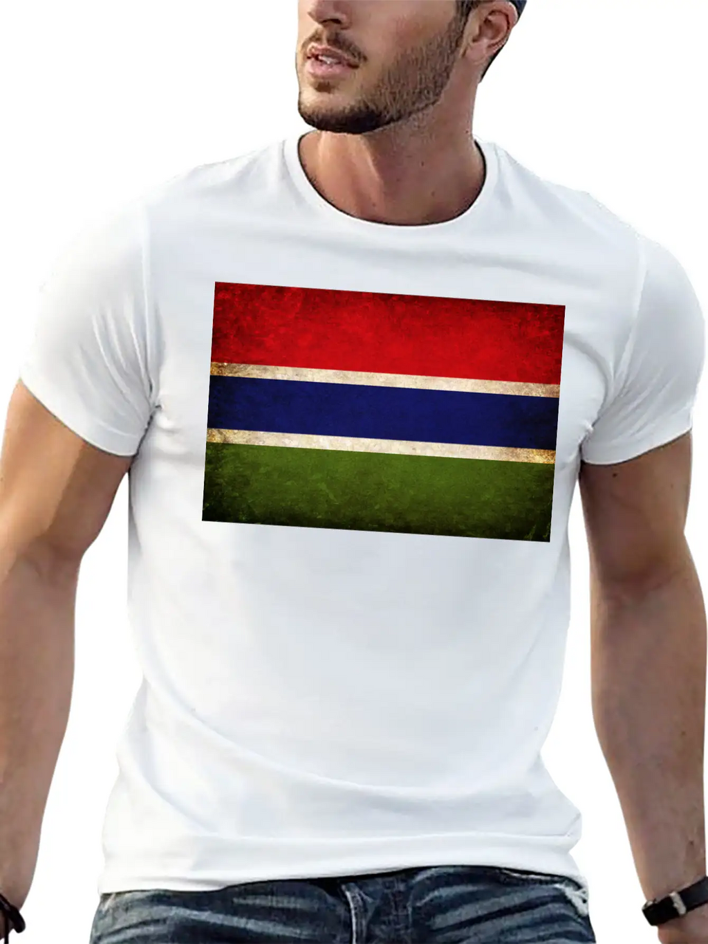 Gambia Flag Unisex Casual T-Shirt – Clean Design For Daily Comfort
