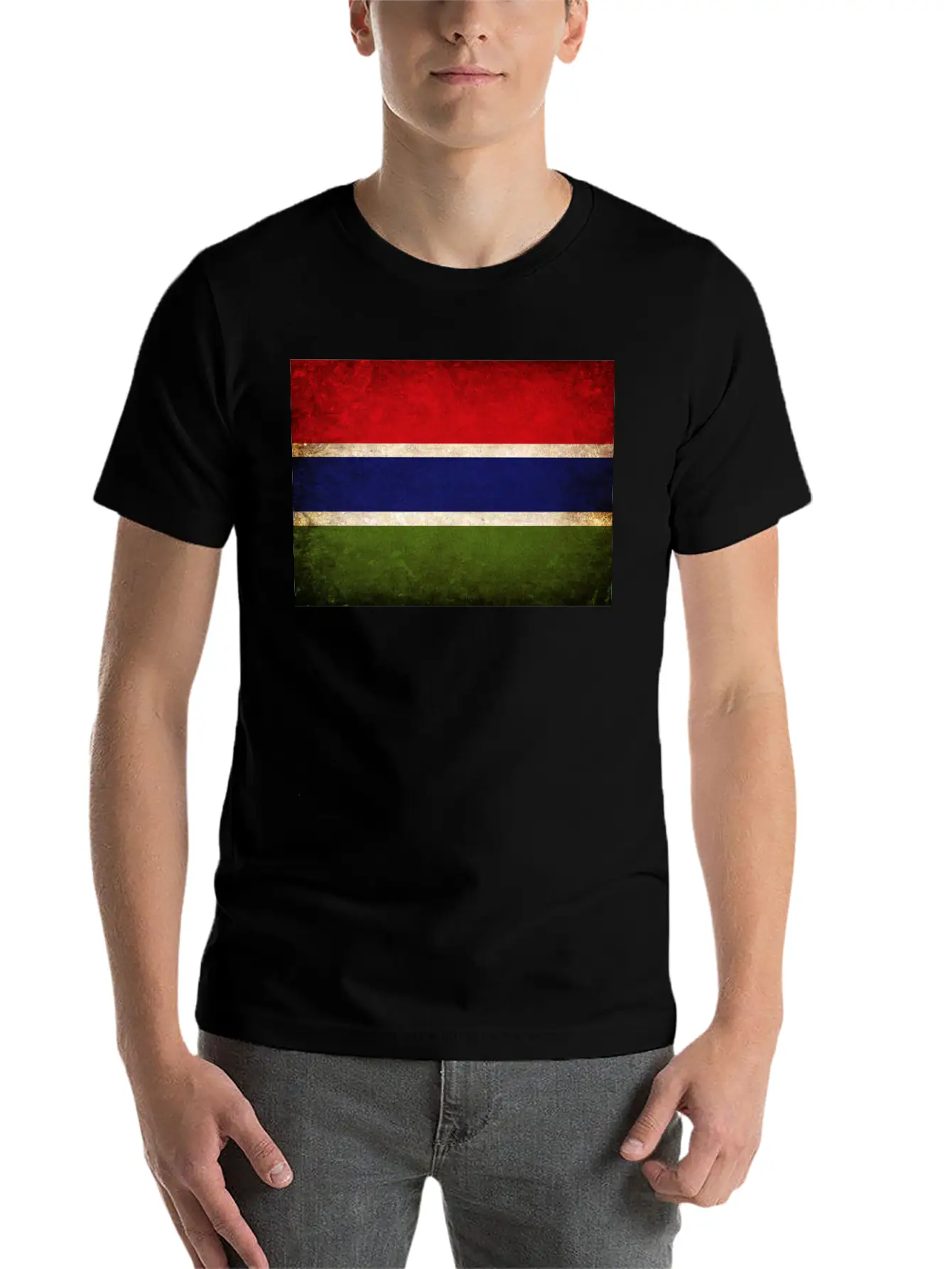 Gambia Flag Unisex Casual T-Shirt – Clean Design For Daily Comfort