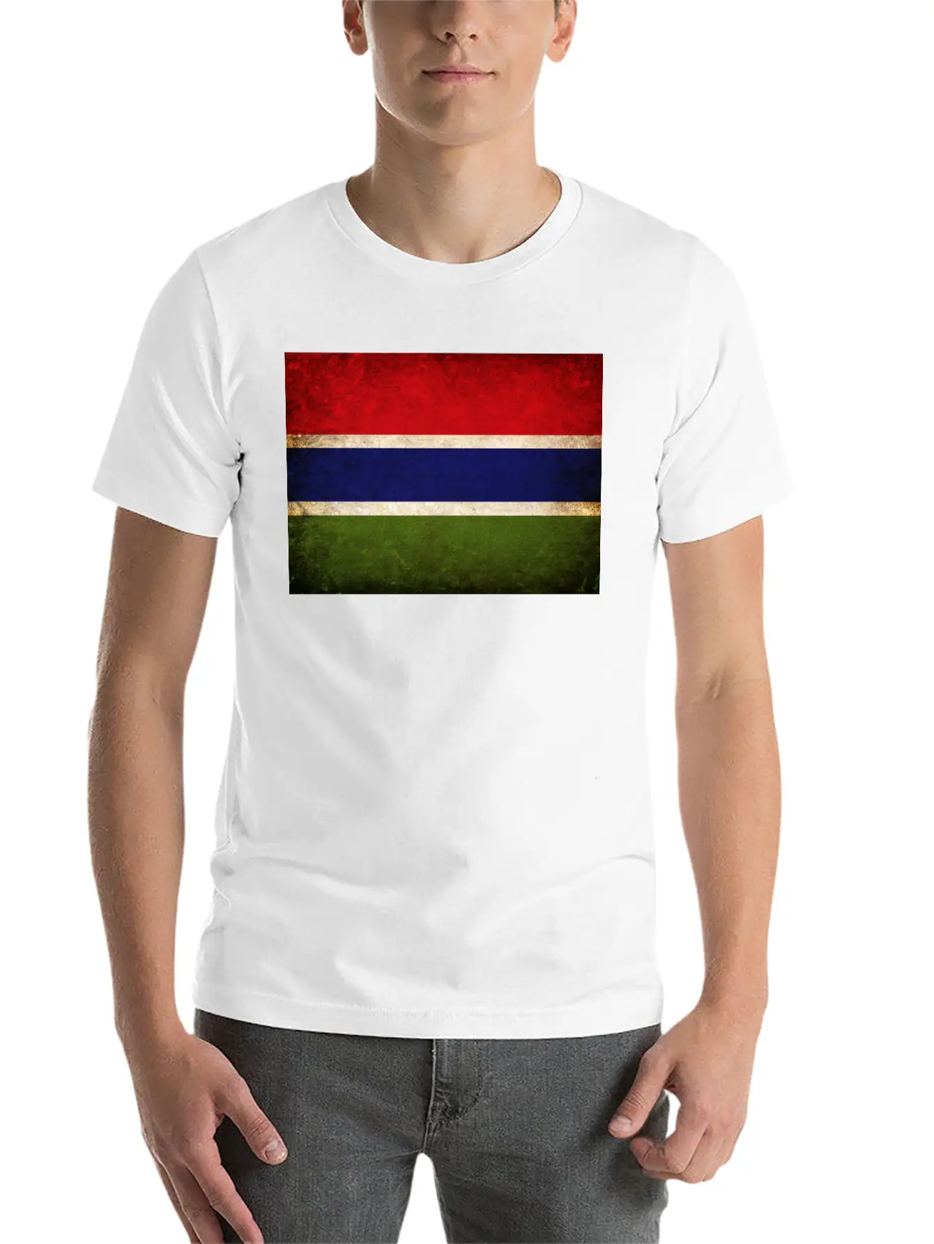 Gambia Flag Unisex Casual T-Shirt – Clean Design For Daily Comfort