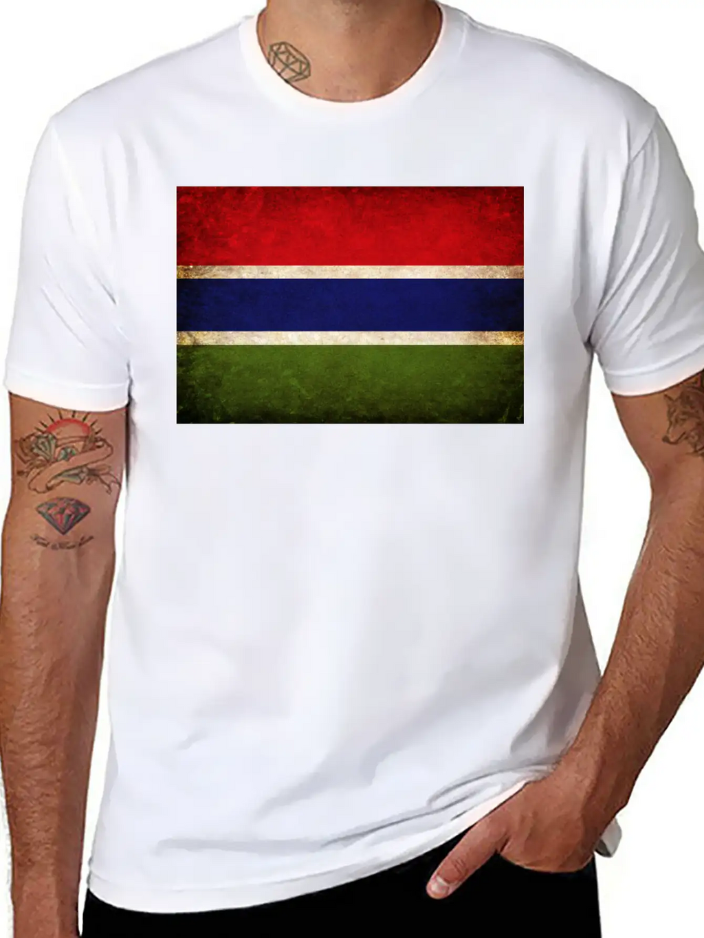 Gambia Flag Unisex Casual T-Shirt – Clean Design For Daily Comfort