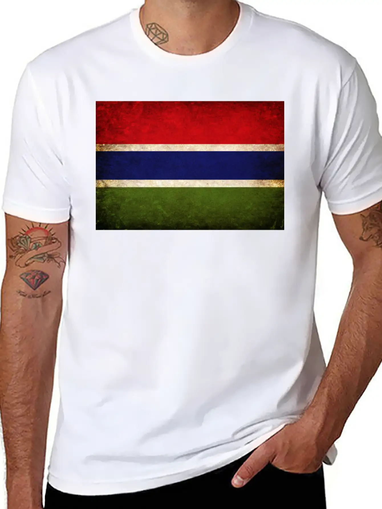 Gambia Flag Unisex Casual T-Shirt – Clean Design For Daily Comfort
