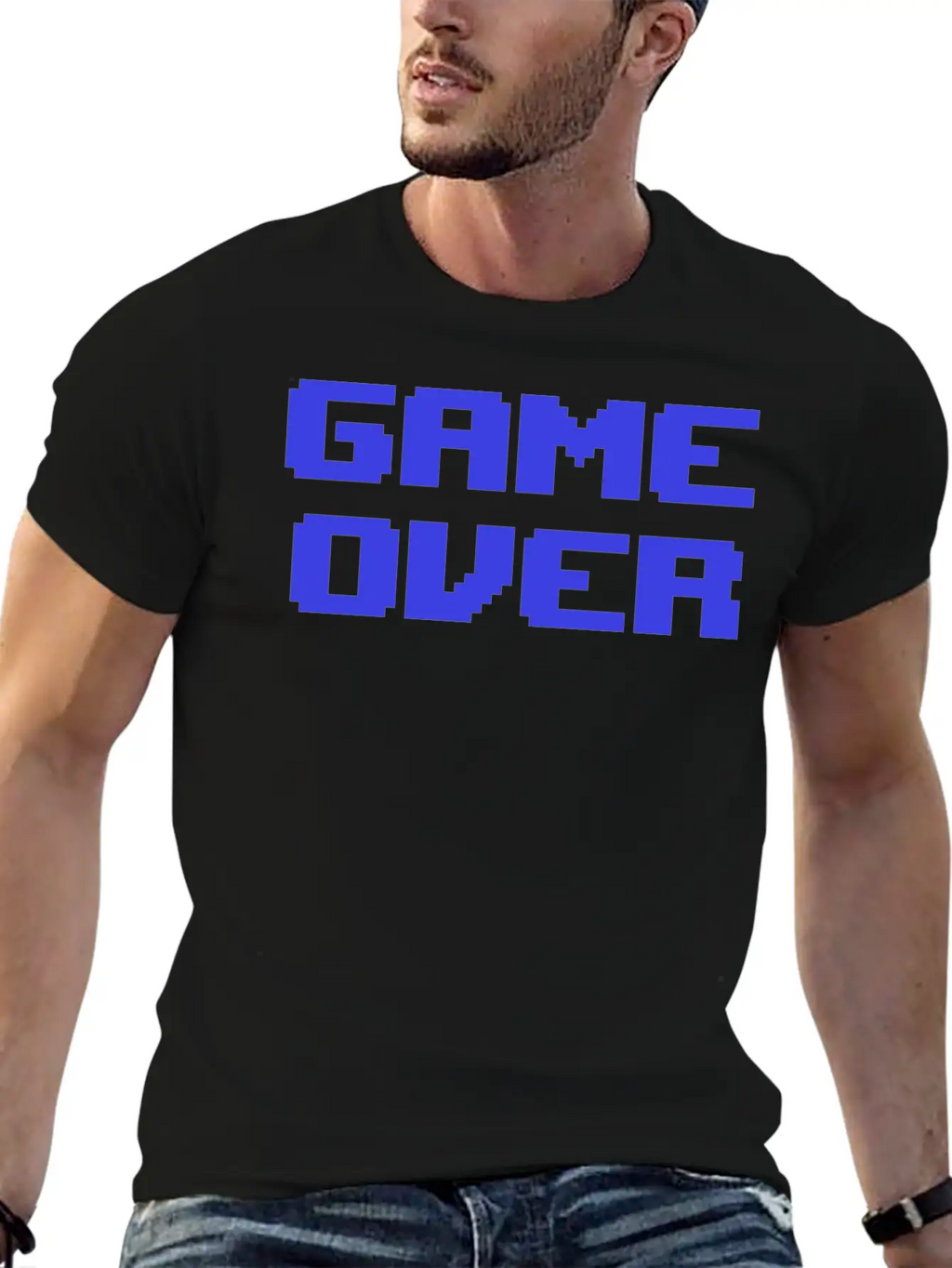 Game Over 8bit Retrogaming Pixelated Pixel Art Say Casual Graphic T-Shirt – Simple And Comfortable Daily Wear