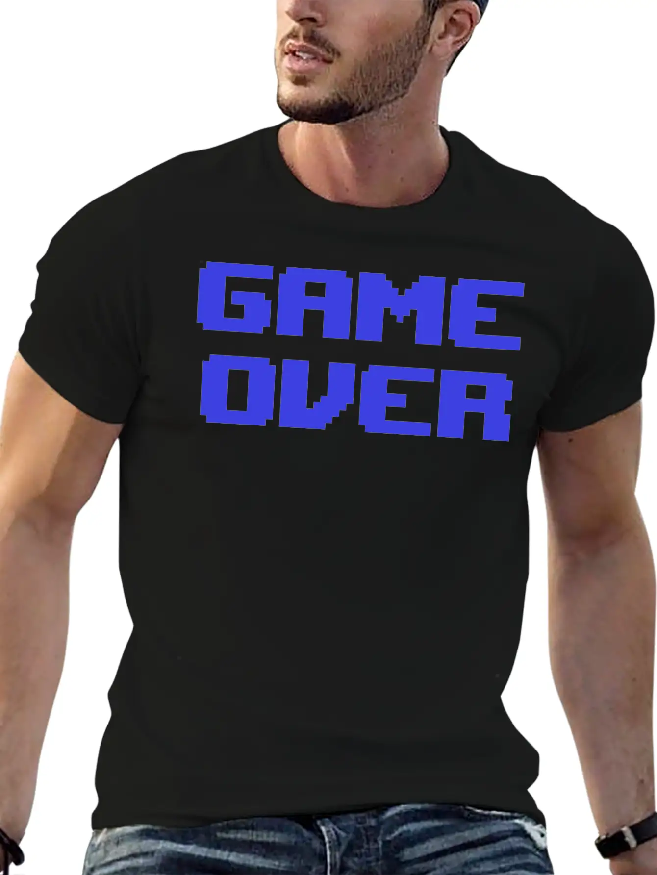 Game Over 8bit Retrogaming Pixelated Pixel Art Say Casual Graphic T-Shirt – Simple And Comfortable Daily Wear