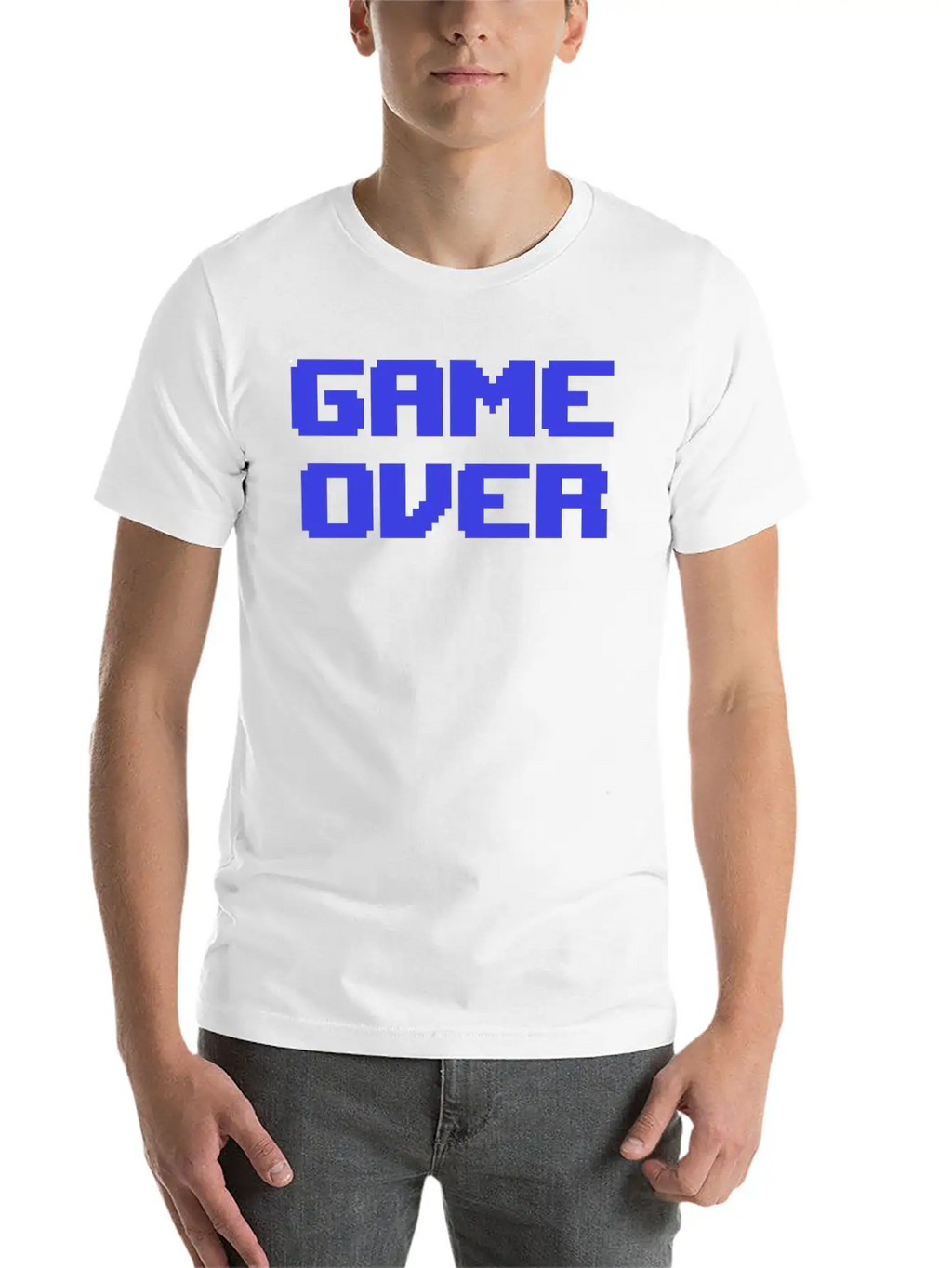 Game Over 8bit Retrogaming Pixelated Pixel Art Say Casual Graphic T-Shirt – Simple And Comfortable Daily Wear