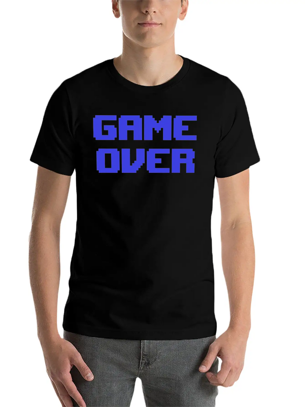Game Over 8bit Retrogaming Pixelated Pixel Art Say Casual Graphic T-Shirt – Simple And Comfortable Daily Wear
