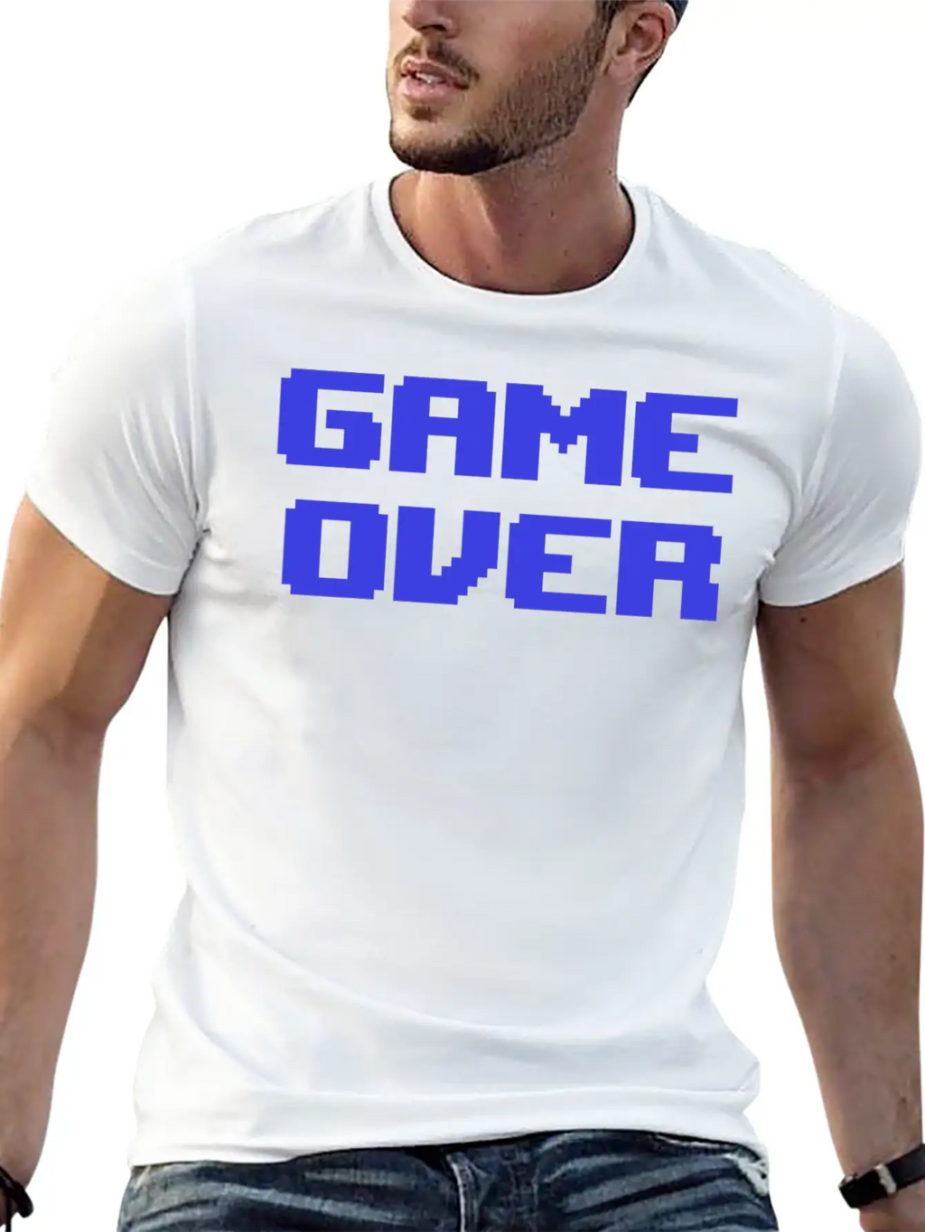 Game Over 8bit Retrogaming Pixelated Pixel Art Say Casual Graphic T-Shirt – Simple And Comfortable Daily Wear