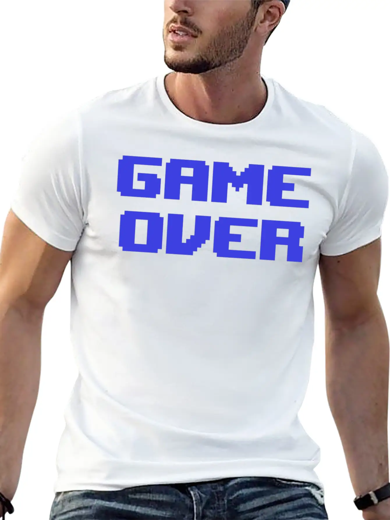 Game Over 8bit Retrogaming Pixelated Pixel Art Say Casual Graphic T-Shirt – Simple And Comfortable Daily Wear