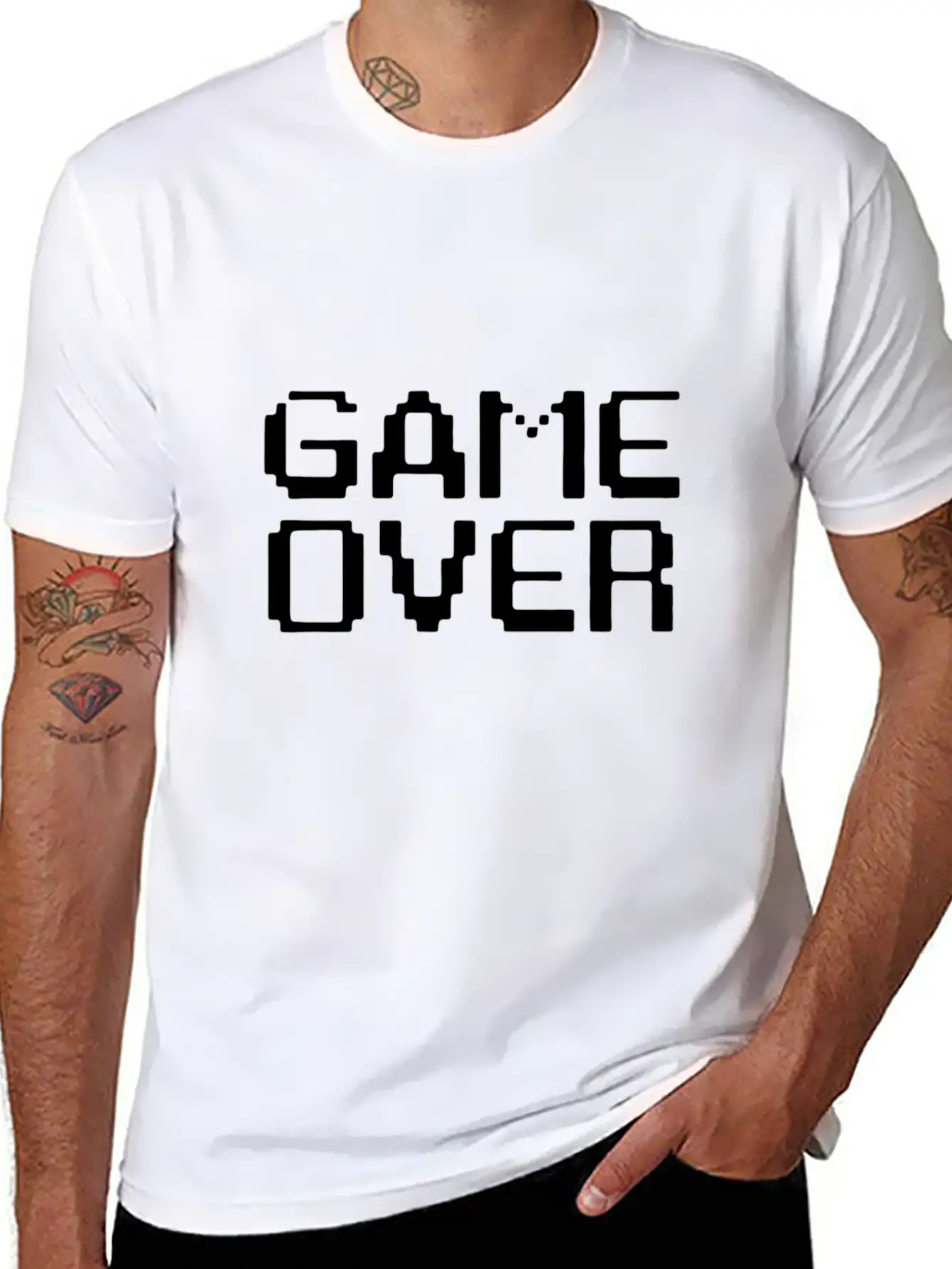 Game Over Stylish Everyday T-Shirt – Unisex Basic Cotton Tee