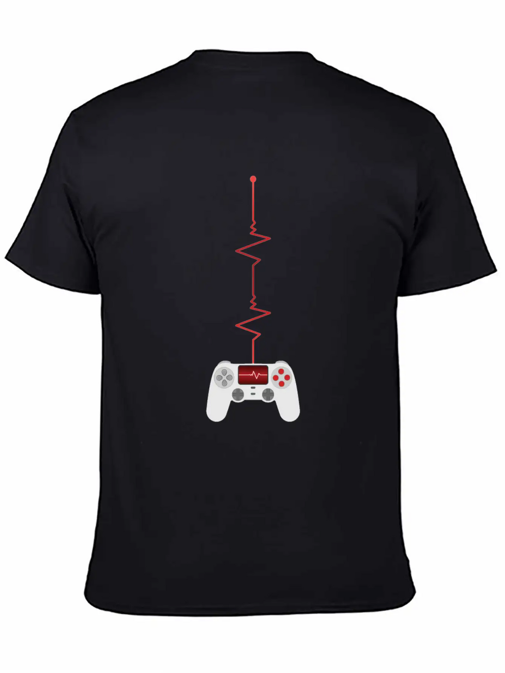 Gamer Heartbeat Controller Unisex Short Sleeve Soft Cotton T-Shirt – Casual Everyday Wear