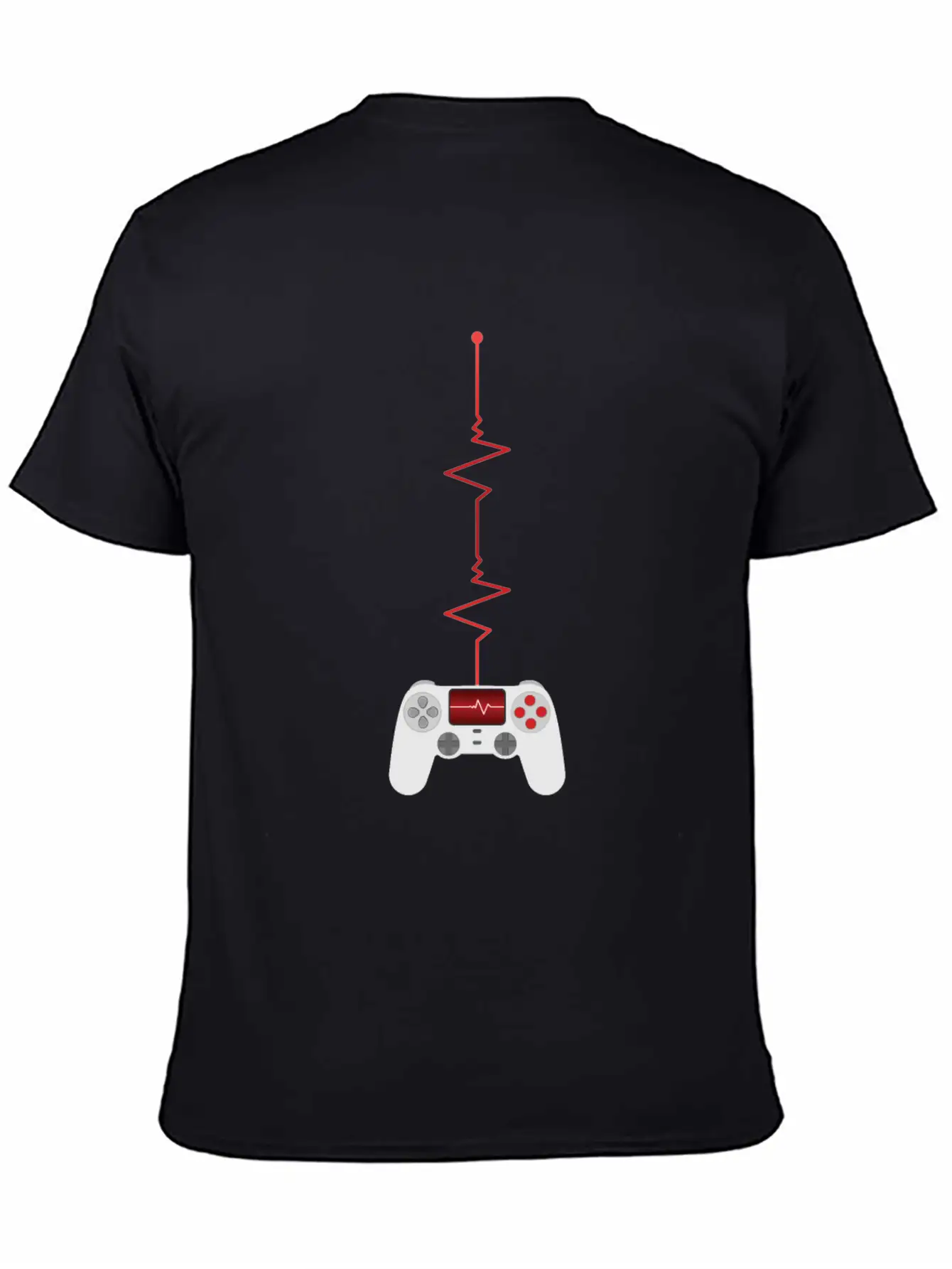 Gamer Heartbeat Controller Unisex Short Sleeve Soft Cotton T-Shirt – Casual Everyday Wear