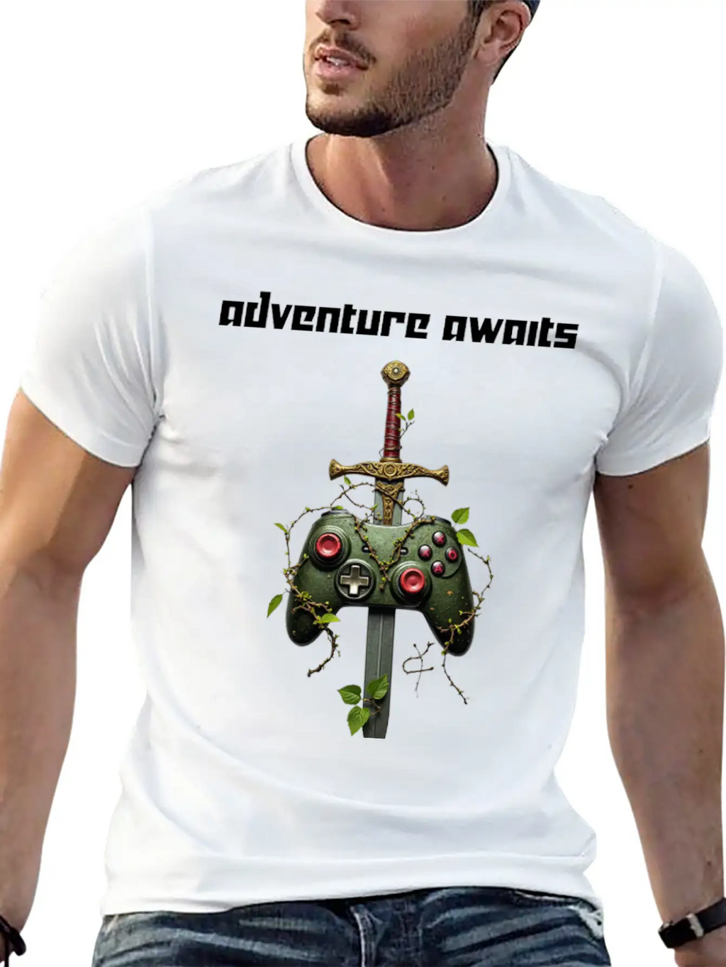 Gamer Knight Tee - Medieval Shield Re Gaming Shirt Breathable Soft Cotton T-Shirt – Timeless Casual Look