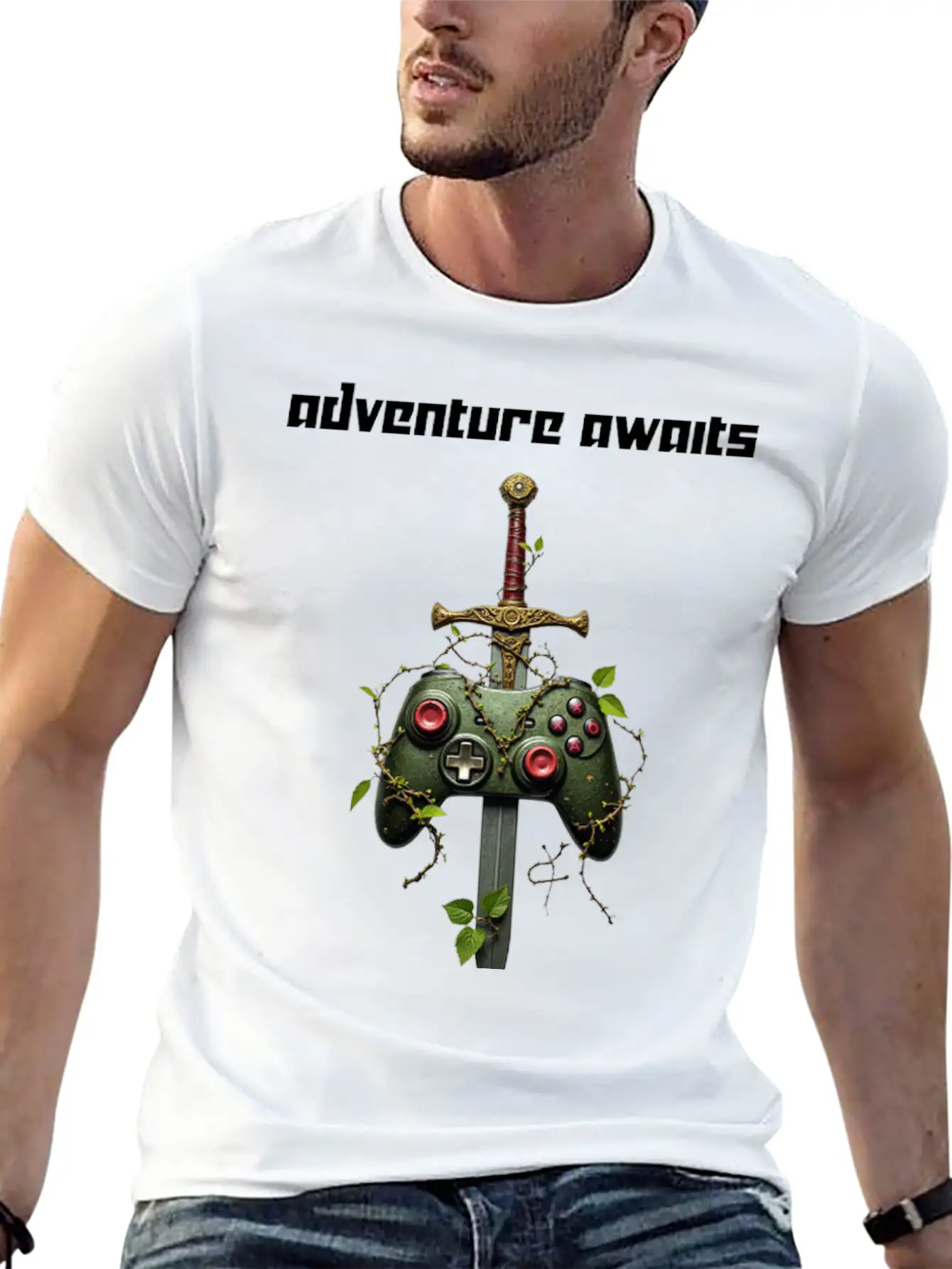 Gamer Knight Tee - Medieval Shield Re Gaming Shirt Breathable Soft Cotton T-Shirt – Timeless Casual Look