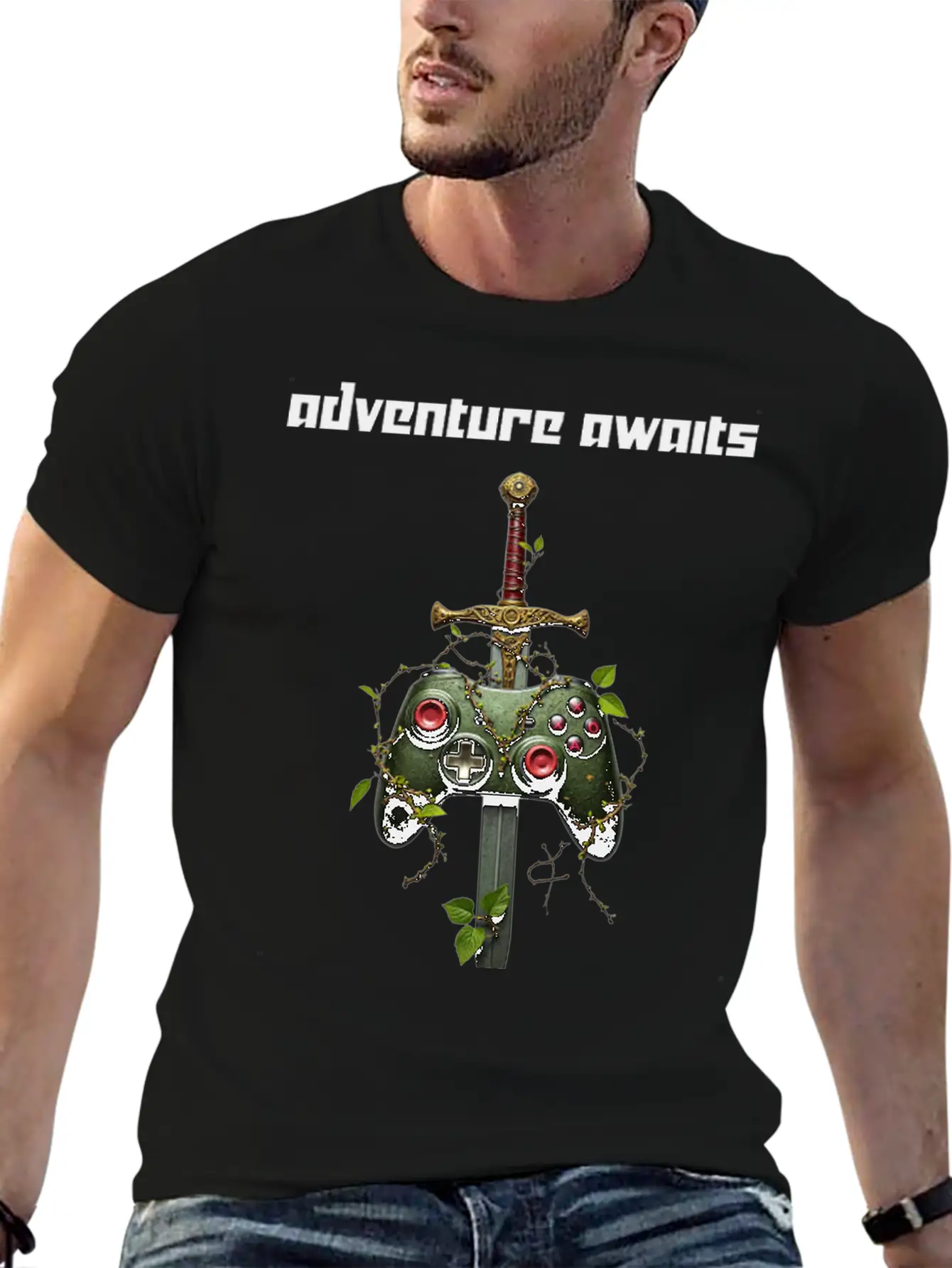 Gamer Knight Tee - Medieval Shield Re Gaming Shirt Breathable Soft Cotton T-Shirt – Timeless Casual Look