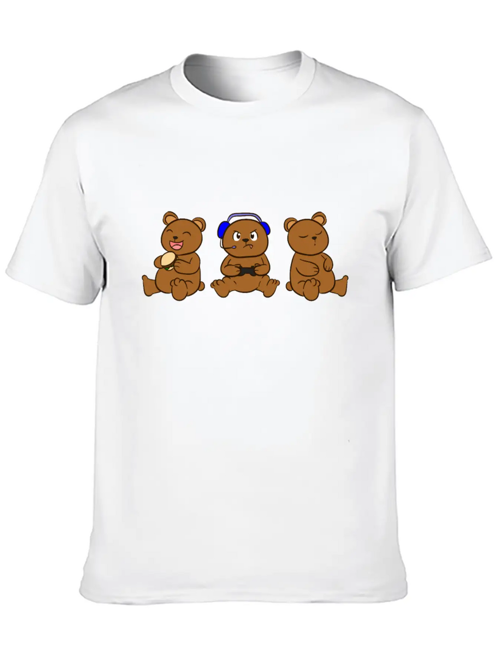Gaming Bear Gamer Boys Unisex Casual T-Shirt – Clean Design For Daily Comfort