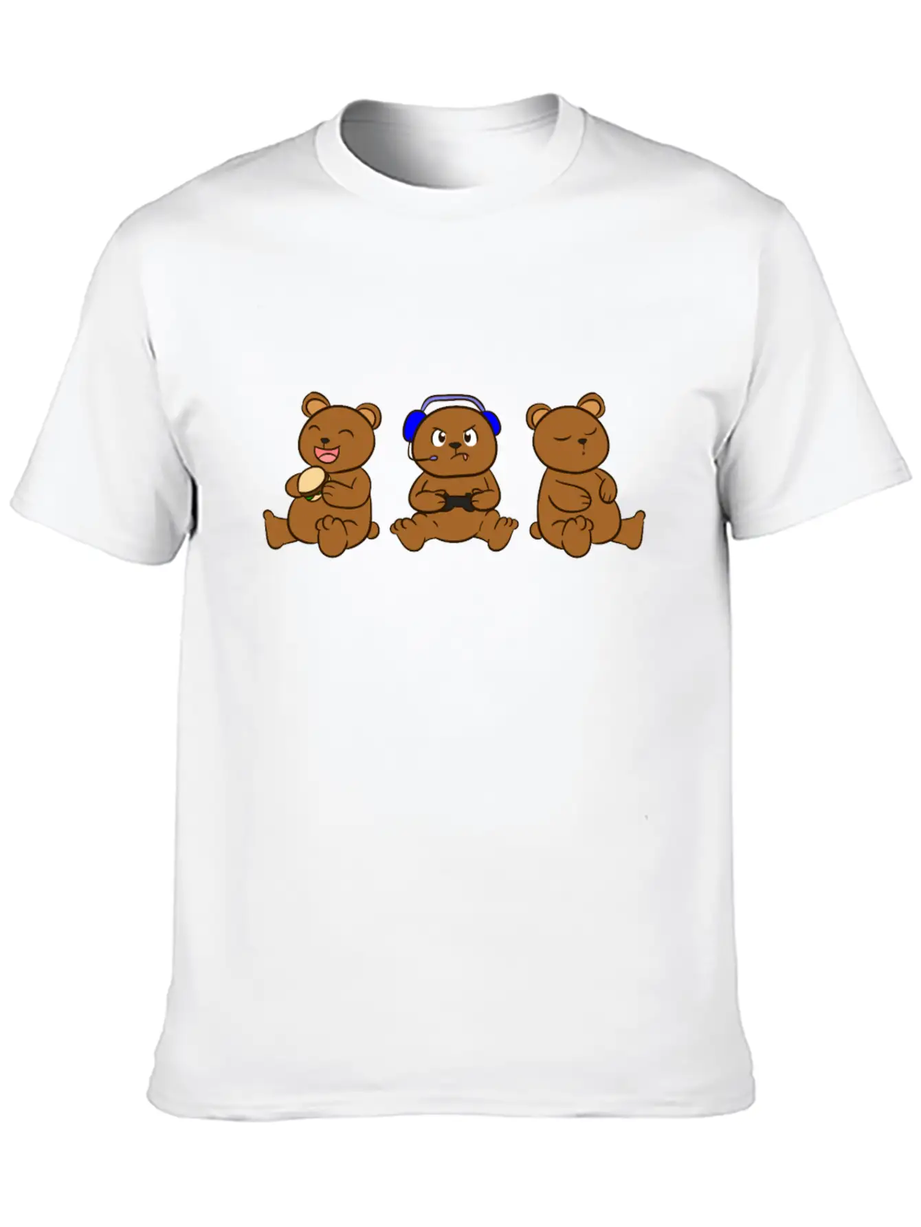 Gaming Bear Gamer Boys Unisex Casual T-Shirt – Clean Design For Daily Comfort