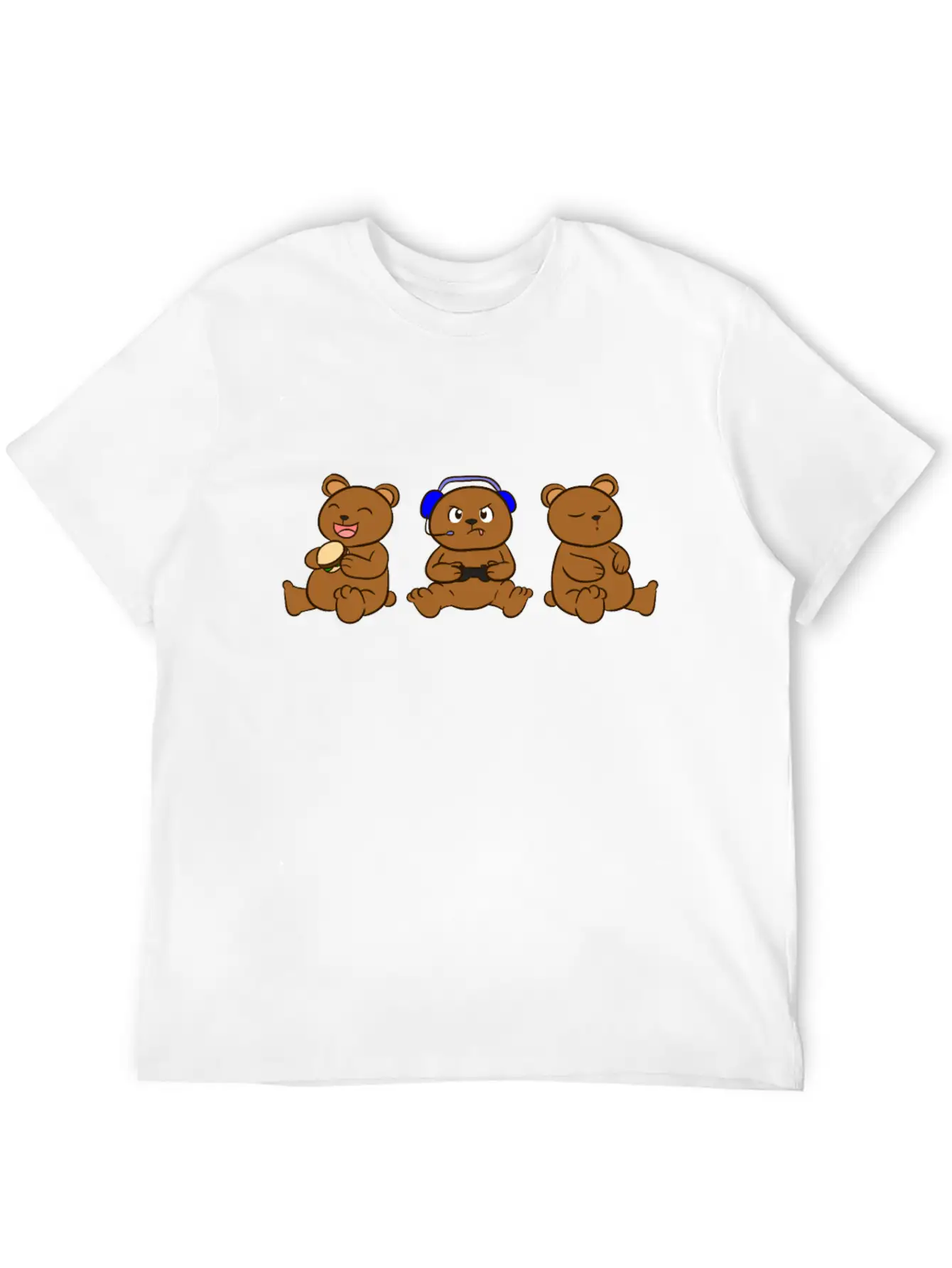Gaming Bear Gamer Boys Unisex Casual T-Shirt – Clean Design For Daily Comfort