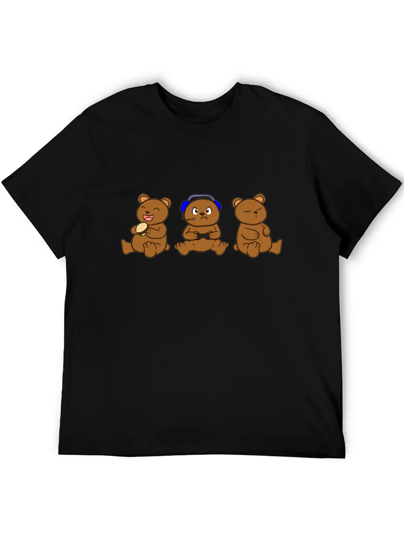 Gaming Bear Gamer Boys Unisex Casual T-Shirt – Clean Design For Daily Comfort