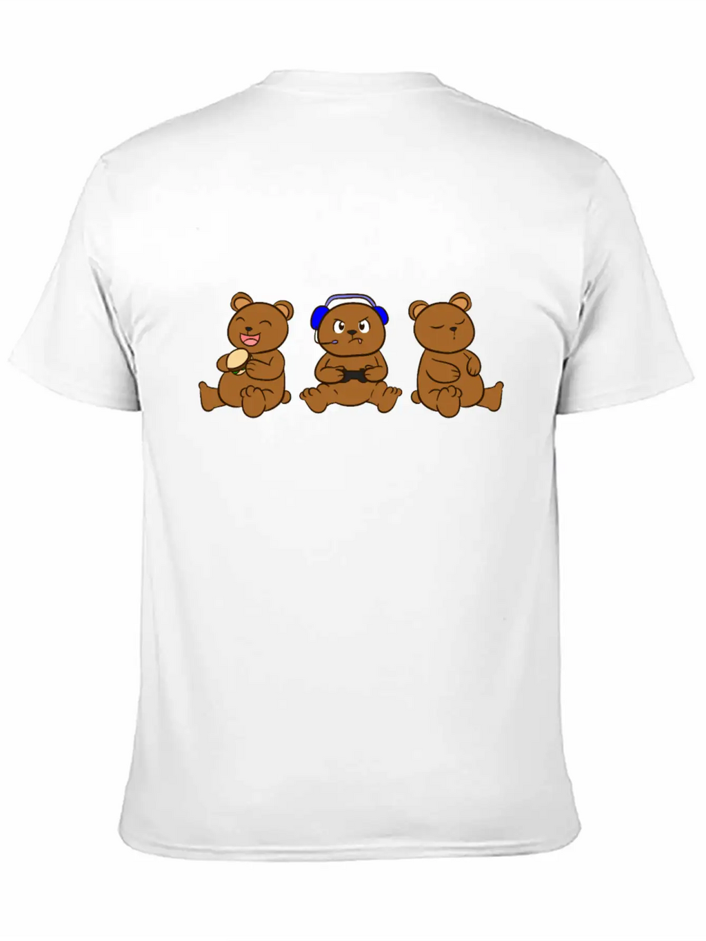 Gaming Bear Gamer Boys Unisex Casual T-Shirt – Clean Design For Daily Comfort