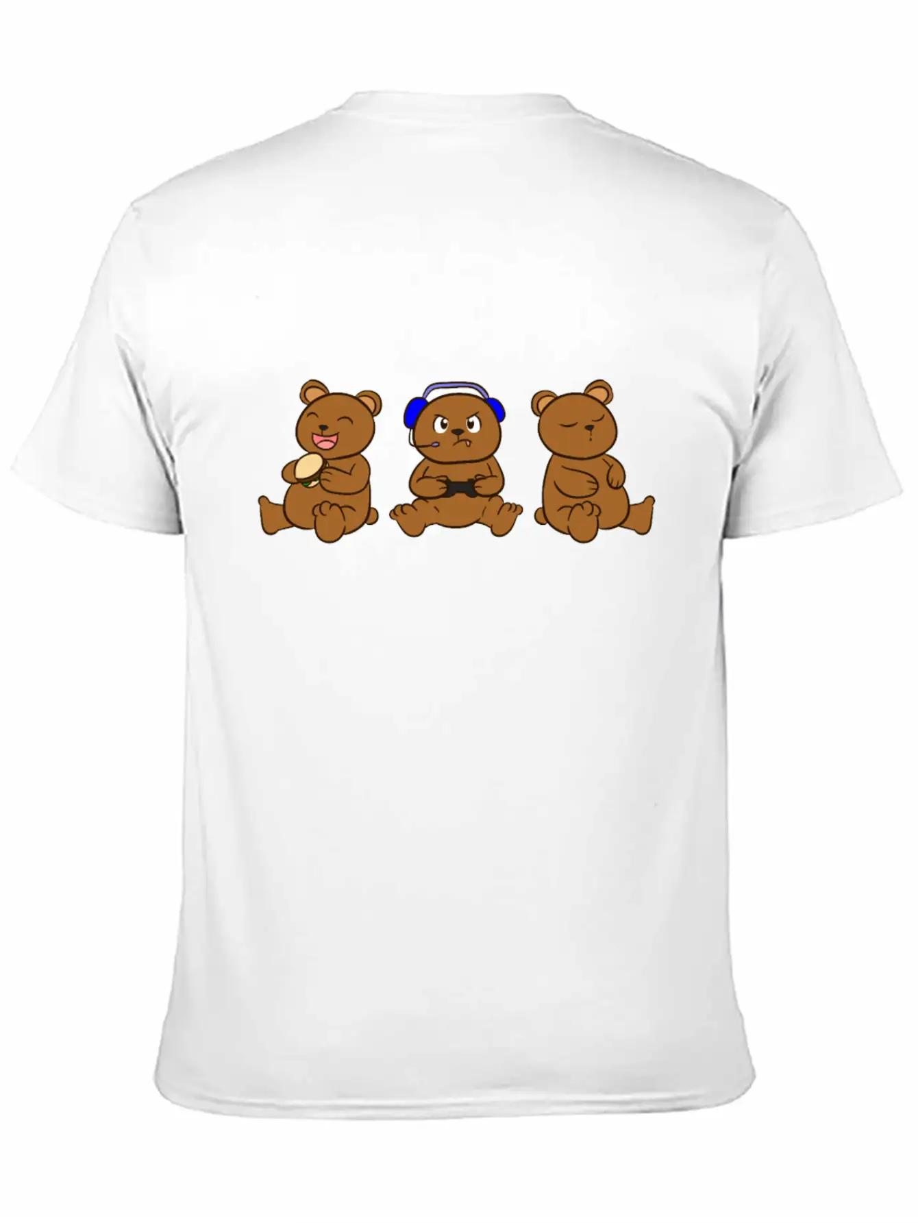 Gaming Bear Gamer Boys Unisex Casual T-Shirt – Clean Design For Daily Comfort