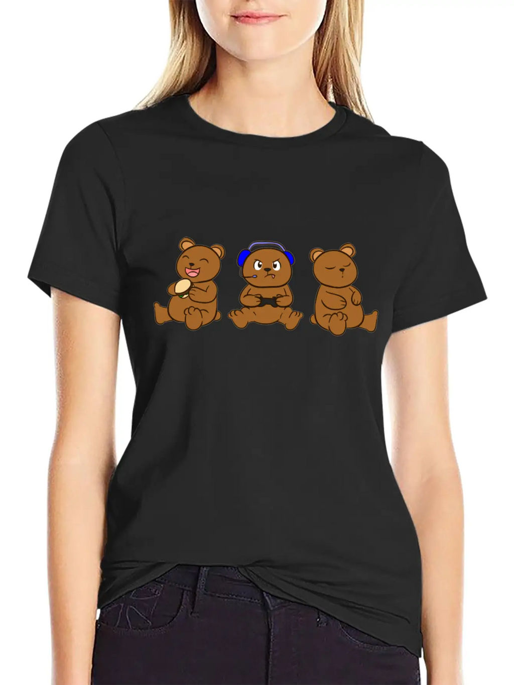 Gaming Bear Gamer Boys Unisex Casual T-Shirt – Clean Design For Daily Comfort