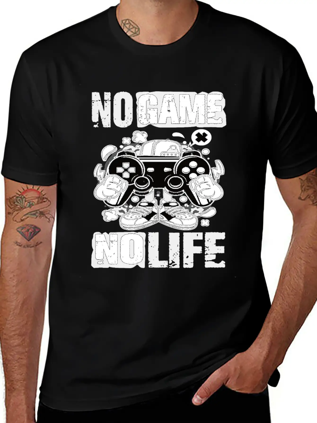 Gaming No Game No Life Gamer Unisex Short Sleeve Soft Cotton T-Shirt – Casual Everyday Wear
