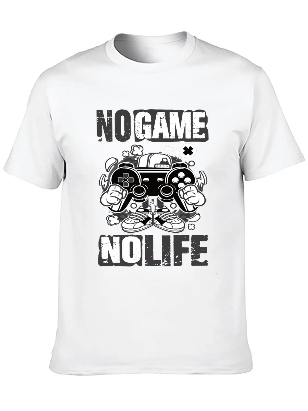 Gaming No Game No Life Gamer Unisex Short Sleeve Soft Cotton T-Shirt – Casual Everyday Wear