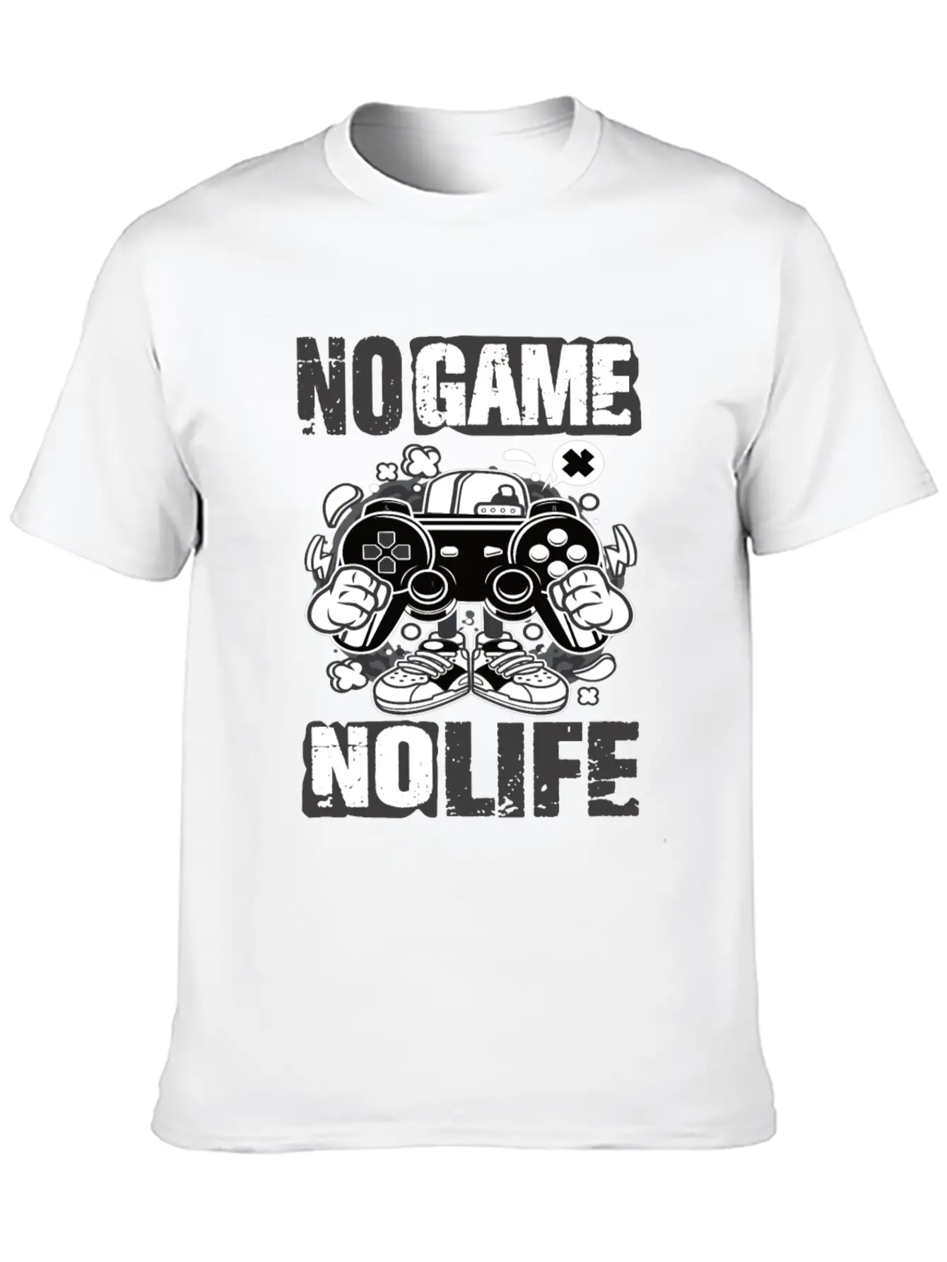 Gaming No Game No Life Gamer Unisex Short Sleeve Soft Cotton T-Shirt – Casual Everyday Wear