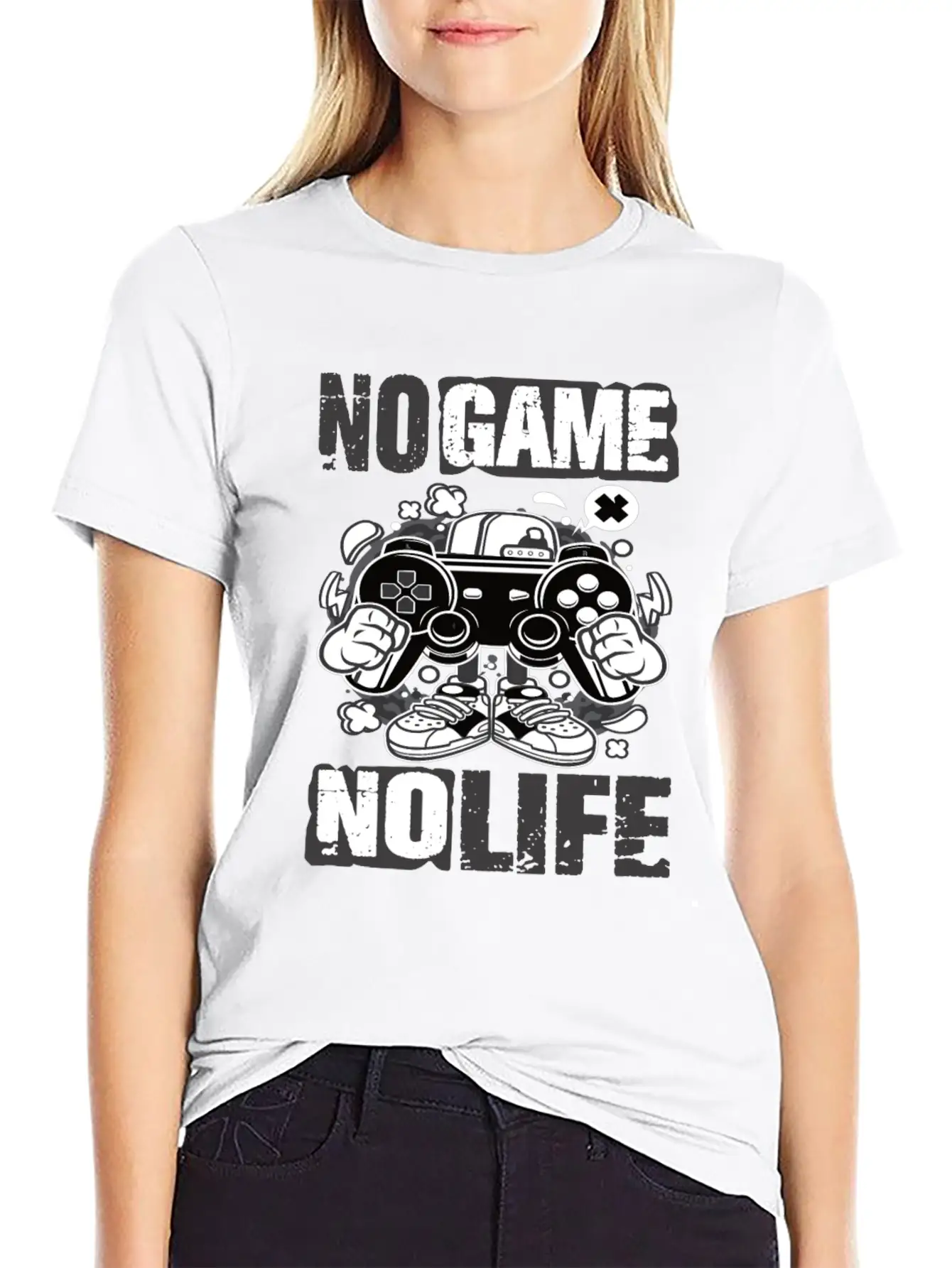 Gaming No Game No Life Gamer Unisex Short Sleeve Soft Cotton T-Shirt – Casual Everyday Wear