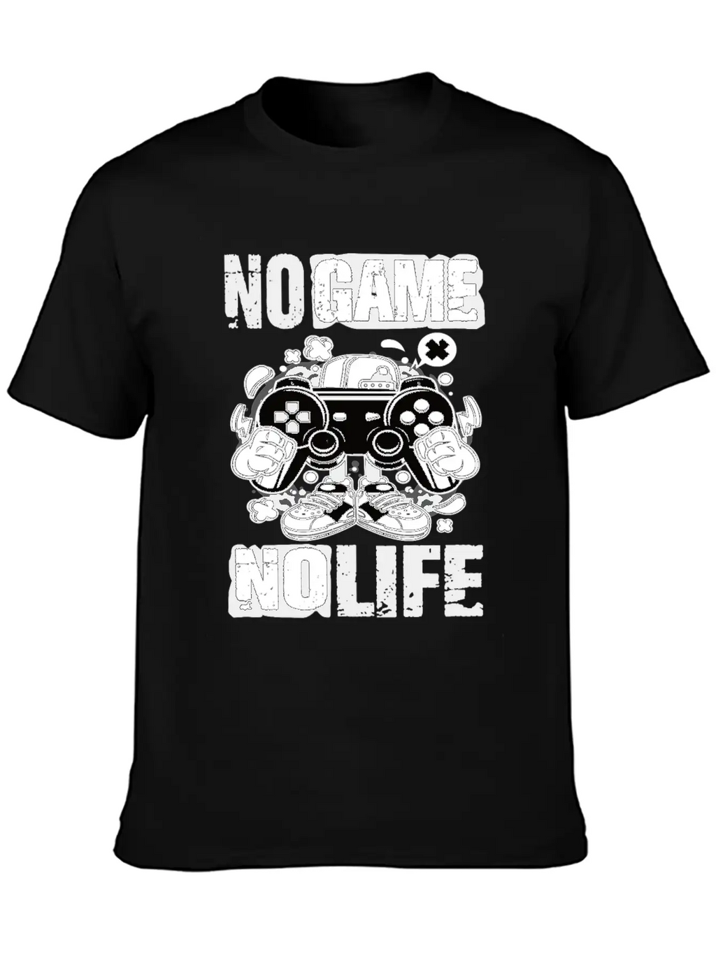 Gaming No Game No Life Gamer Unisex Short Sleeve Soft Cotton T-Shirt – Casual Everyday Wear