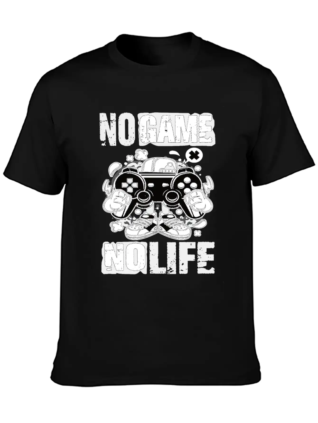 Gaming No Game No Life Gamer Unisex Short Sleeve Soft Cotton T-Shirt – Casual Everyday Wear