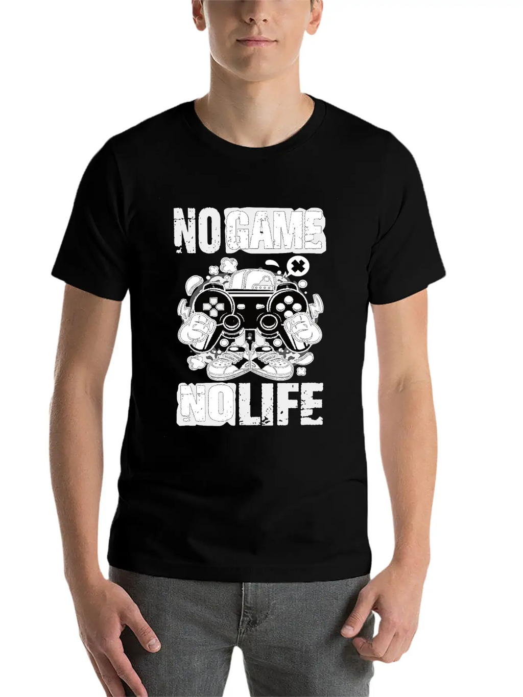 Gaming No Game No Life Gamer Unisex Short Sleeve Soft Cotton T-Shirt – Casual Everyday Wear