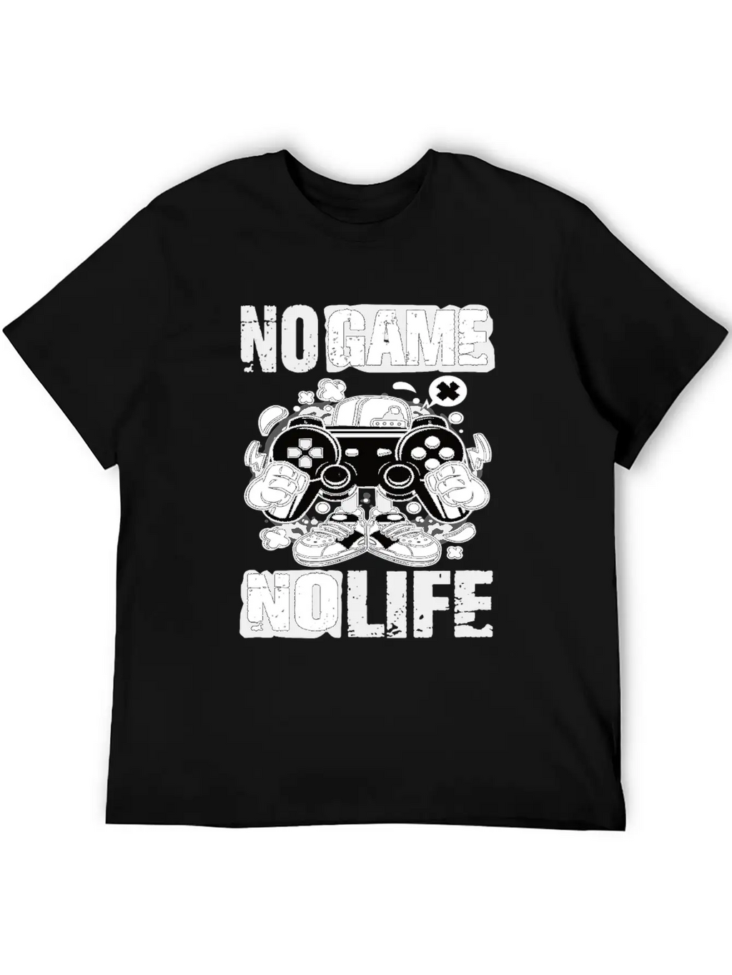 Gaming No Game No Life Gamer Unisex Short Sleeve Soft Cotton T-Shirt – Casual Everyday Wear