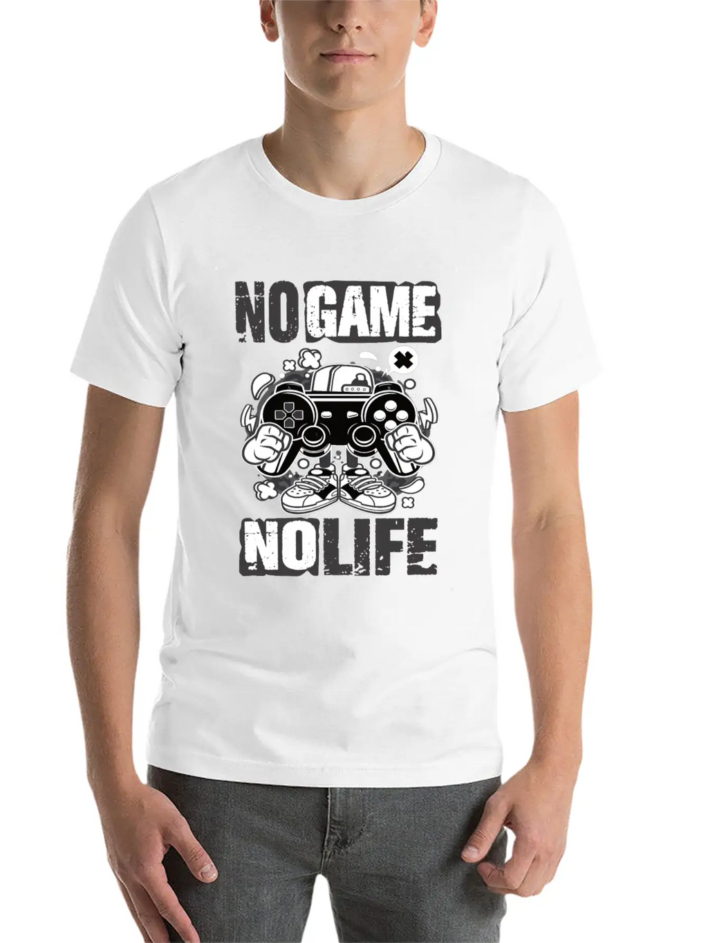 Gaming No Game No Life Gamer Unisex Short Sleeve Soft Cotton T-Shirt – Casual Everyday Wear