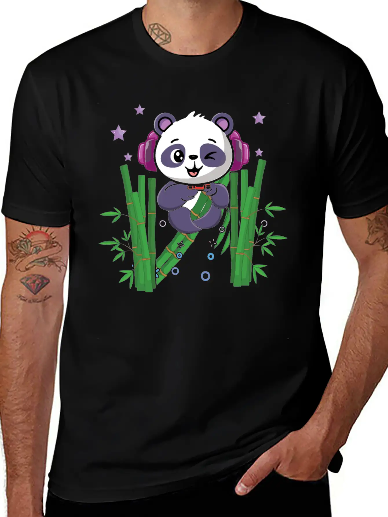 Gaming Panda Cute Playing Video Game Lover Gaming Unisex Casual T-Shirt – Clean Design For Daily Comfort