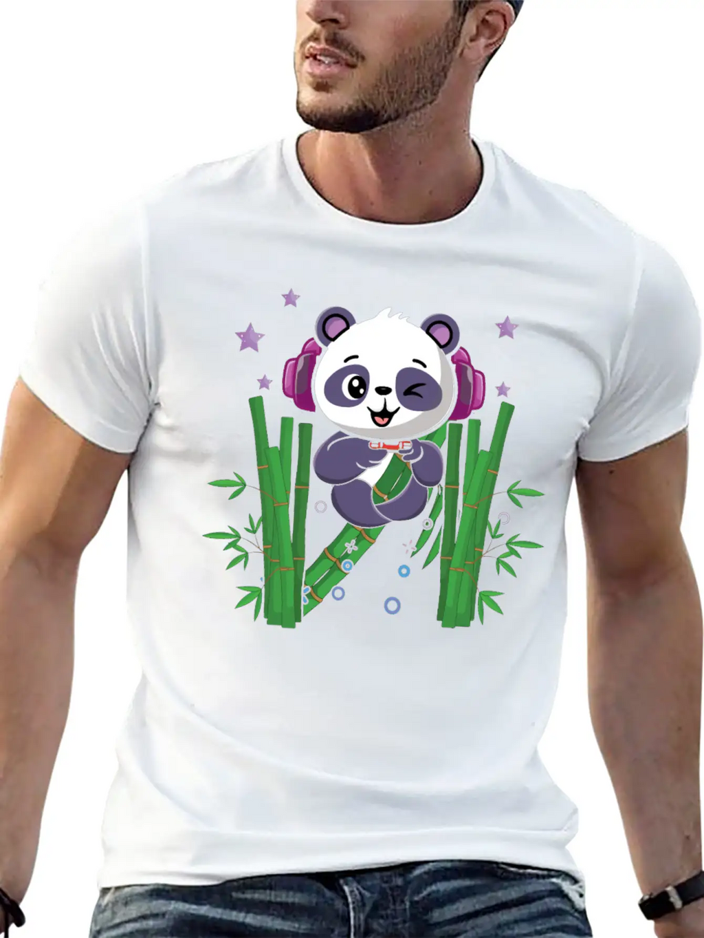 Gaming Panda Cute Playing Video Game Lover Gaming Unisex Casual T-Shirt – Clean Design For Daily Comfort