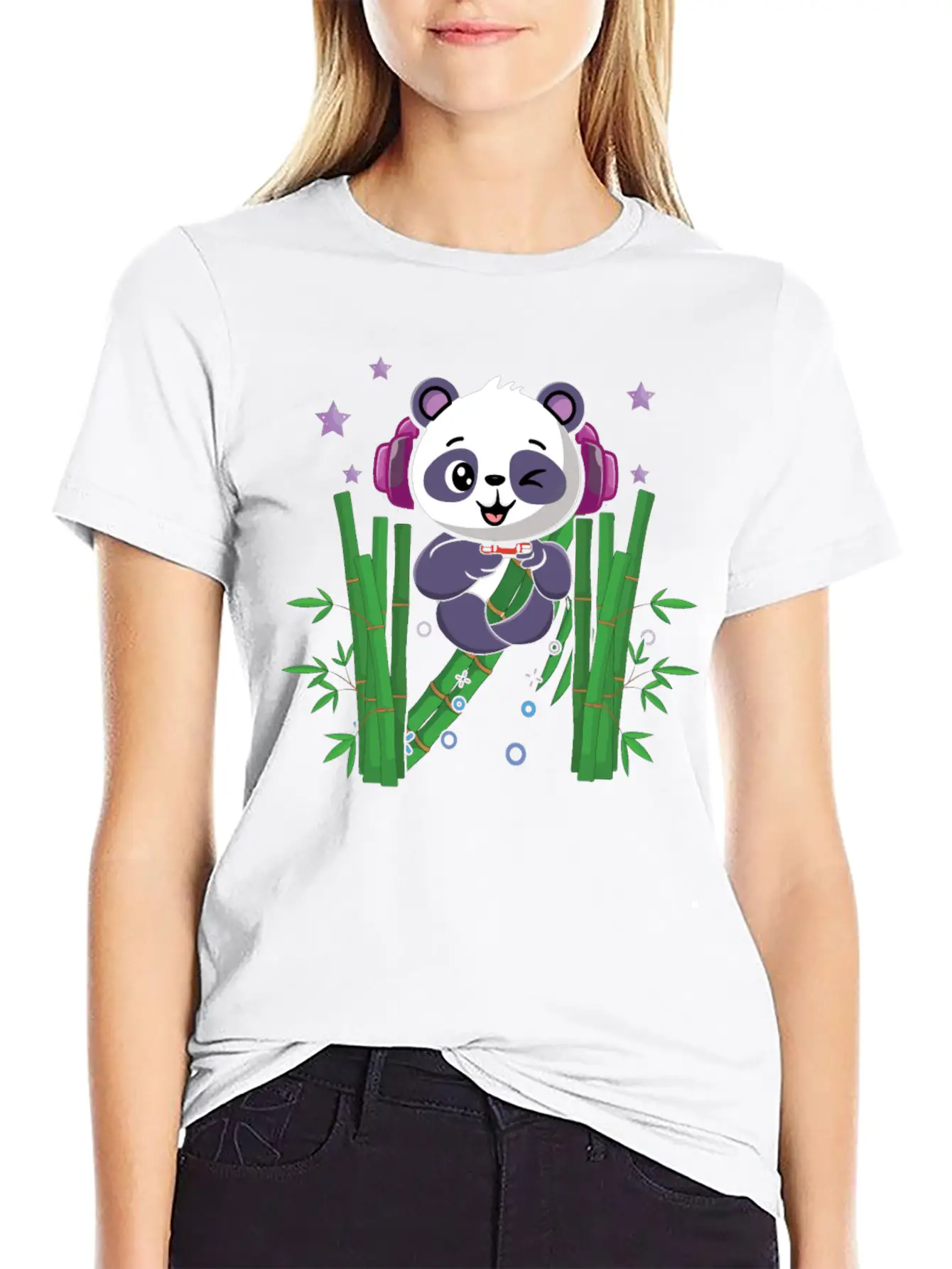 Gaming Panda Cute Playing Video Game Lover Gaming Unisex Casual T-Shirt – Clean Design For Daily Comfort