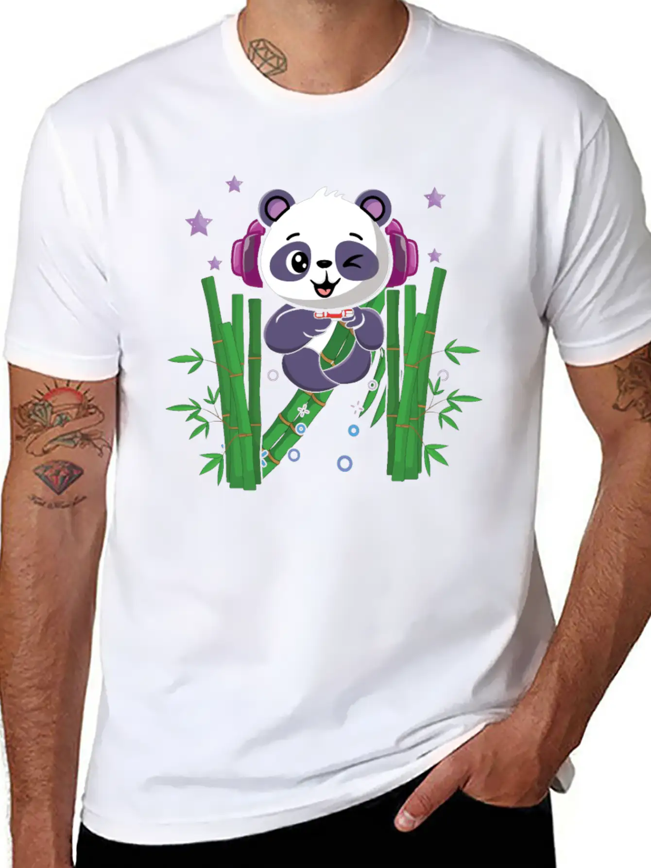 Gaming Panda Cute Playing Video Game Lover Gaming Unisex Casual T-Shirt – Clean Design For Daily Comfort