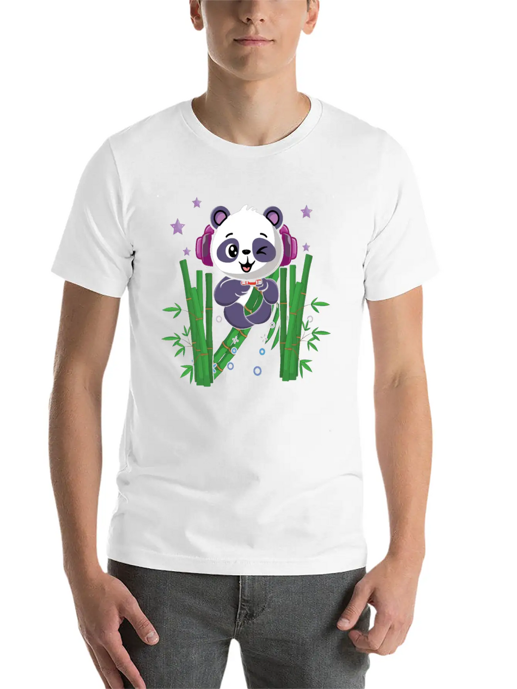 Gaming Panda Cute Playing Video Game Lover Gaming Unisex Casual T-Shirt – Clean Design For Daily Comfort