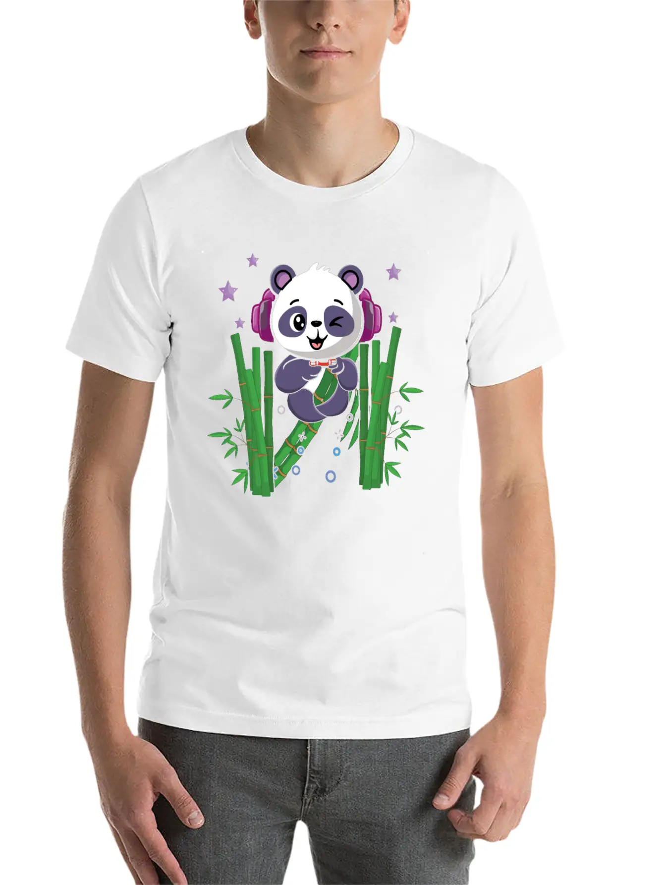 Gaming Panda Cute Playing Video Game Lover Gaming Unisex Casual T-Shirt – Clean Design For Daily Comfort