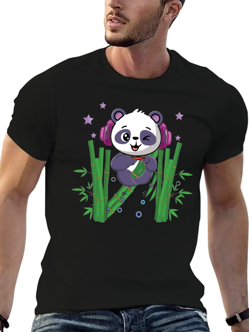 Gaming Panda Cute Playing Video Game Lover Gaming Unisex Casual T-Shirt – Clean Design For Daily Comfort