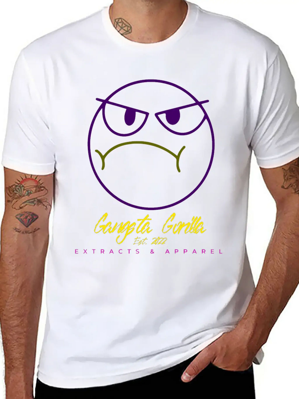 Gangsta Gorilla-Mood Stylish Everyday T-Shirt – Unisex Basic Cotton Tee