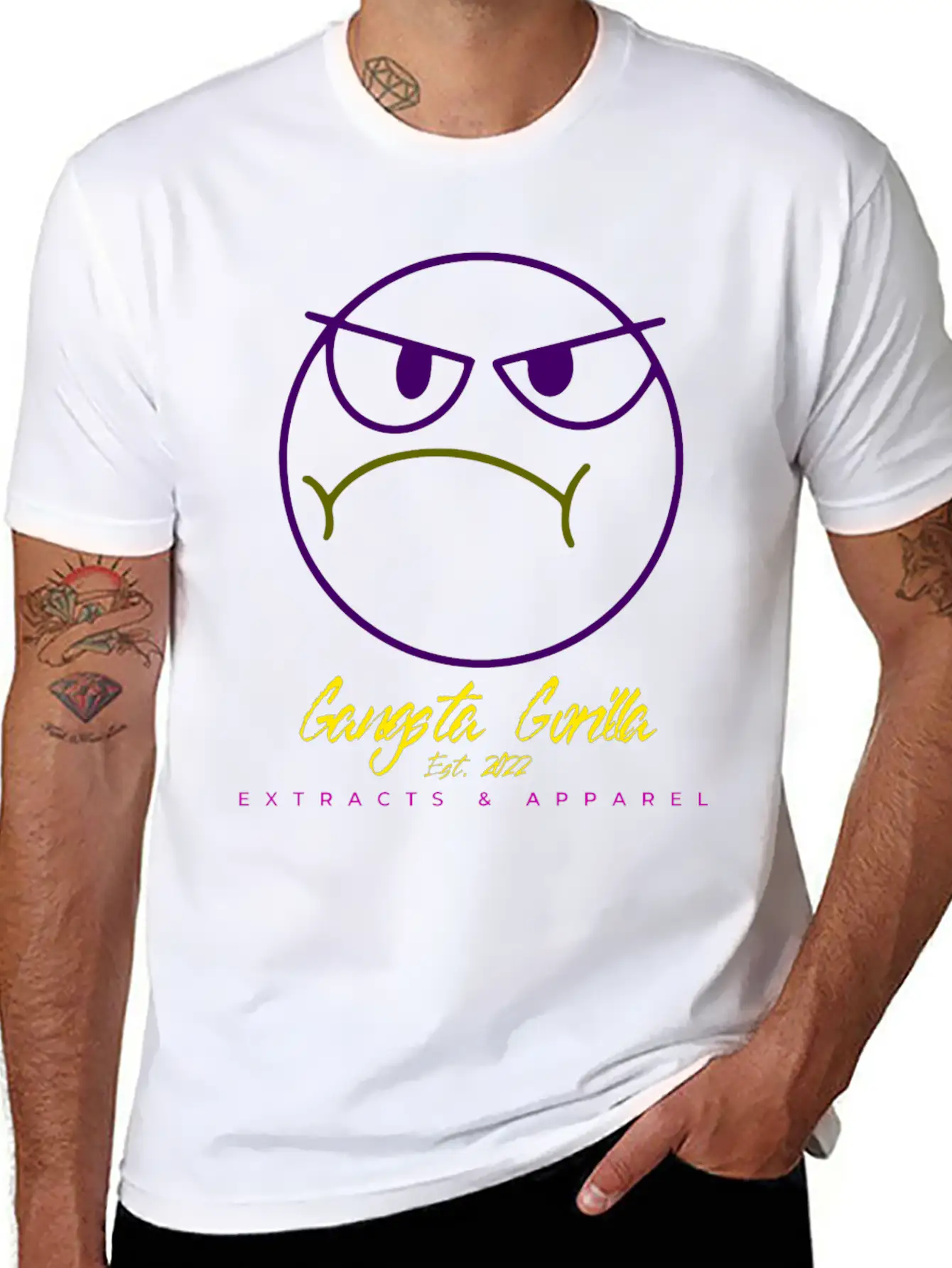 Gangsta Gorilla-Mood Stylish Everyday T-Shirt – Unisex Basic Cotton Tee